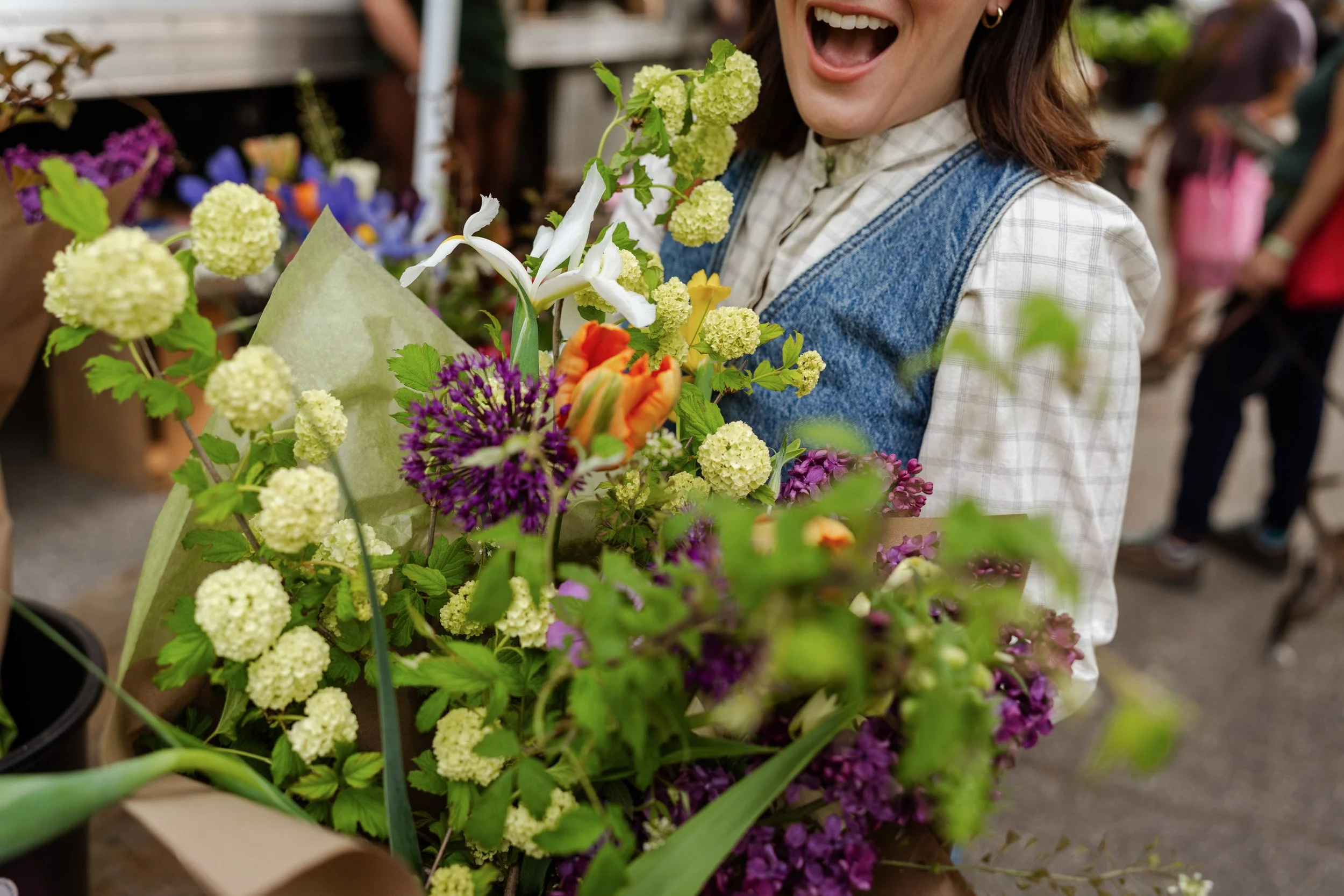 Meredith Brockington at the Portland Maine Farmer's Market