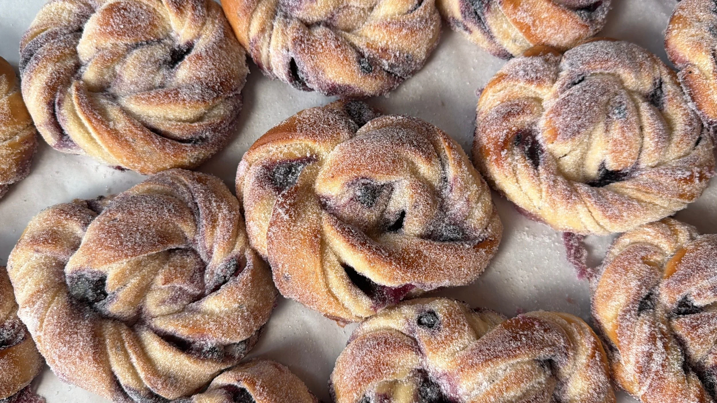 Swedish Style Blueberry Buns
