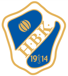 The logo of HBK Football Club, featuring a blue and white shield with a football and the year 1914.