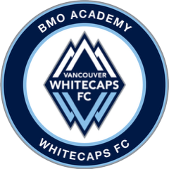 The logo of Vancouver Whitecaps FC, a soccer team, featuring a stylized mountain range and the team name.