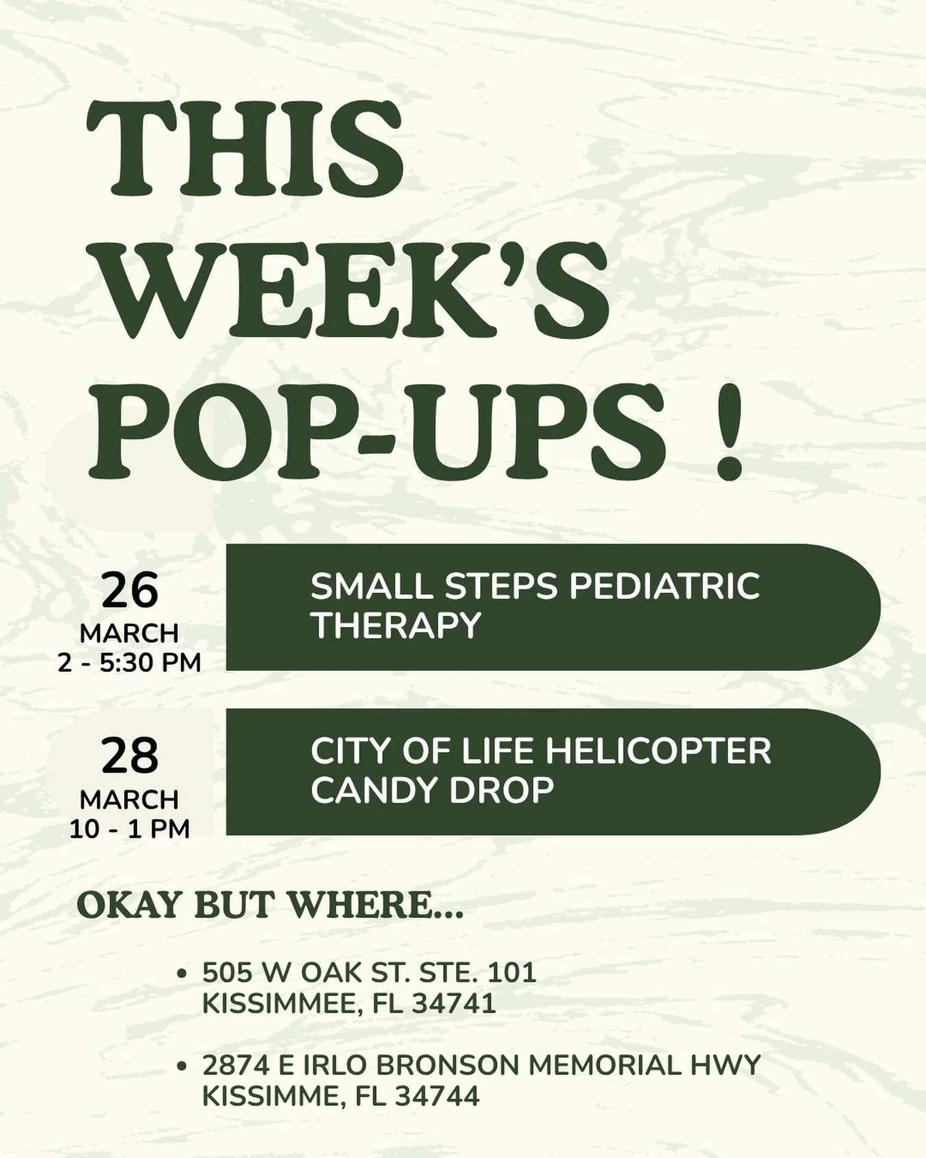 Join us this week ☕️
Can&rsquo;t wait to see all of you.

Stay tuned for all our future pop-up locations 📍  #coffee #thingstodoinorlando #popupshop #coffeetruck