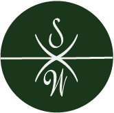 Samantha Wiebe logo: two arrows meet each other between the letters "S" and "W."