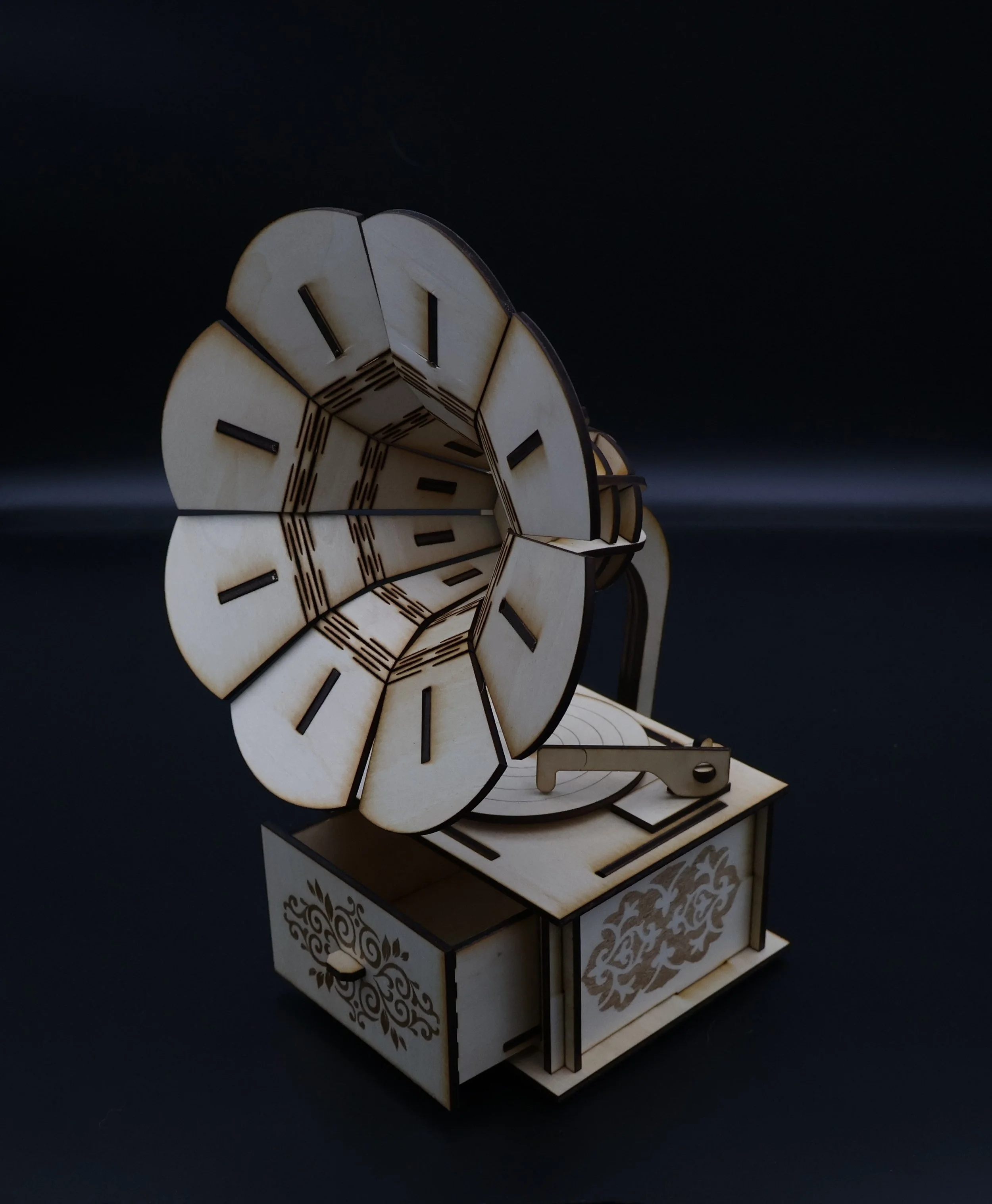 Record Player Gift Kit - Basswood/Paintable