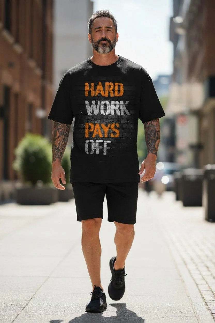 Unisex 'Hard Work Pays Off' Motivational T-Shirt