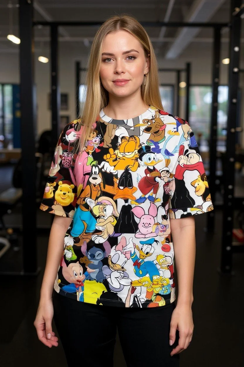 Classic Cartoon Character Collage T-Shirt