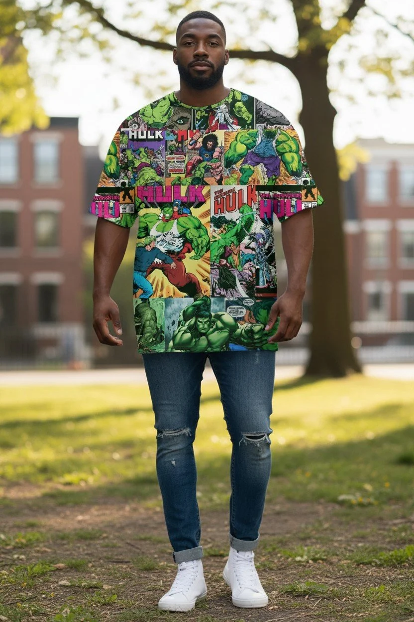 Hulk Comic Strip Graphic T-Shirt
