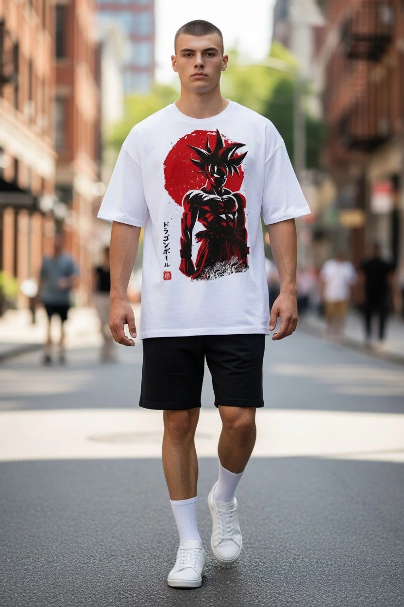 Anime Hero Graphic T-Shirt