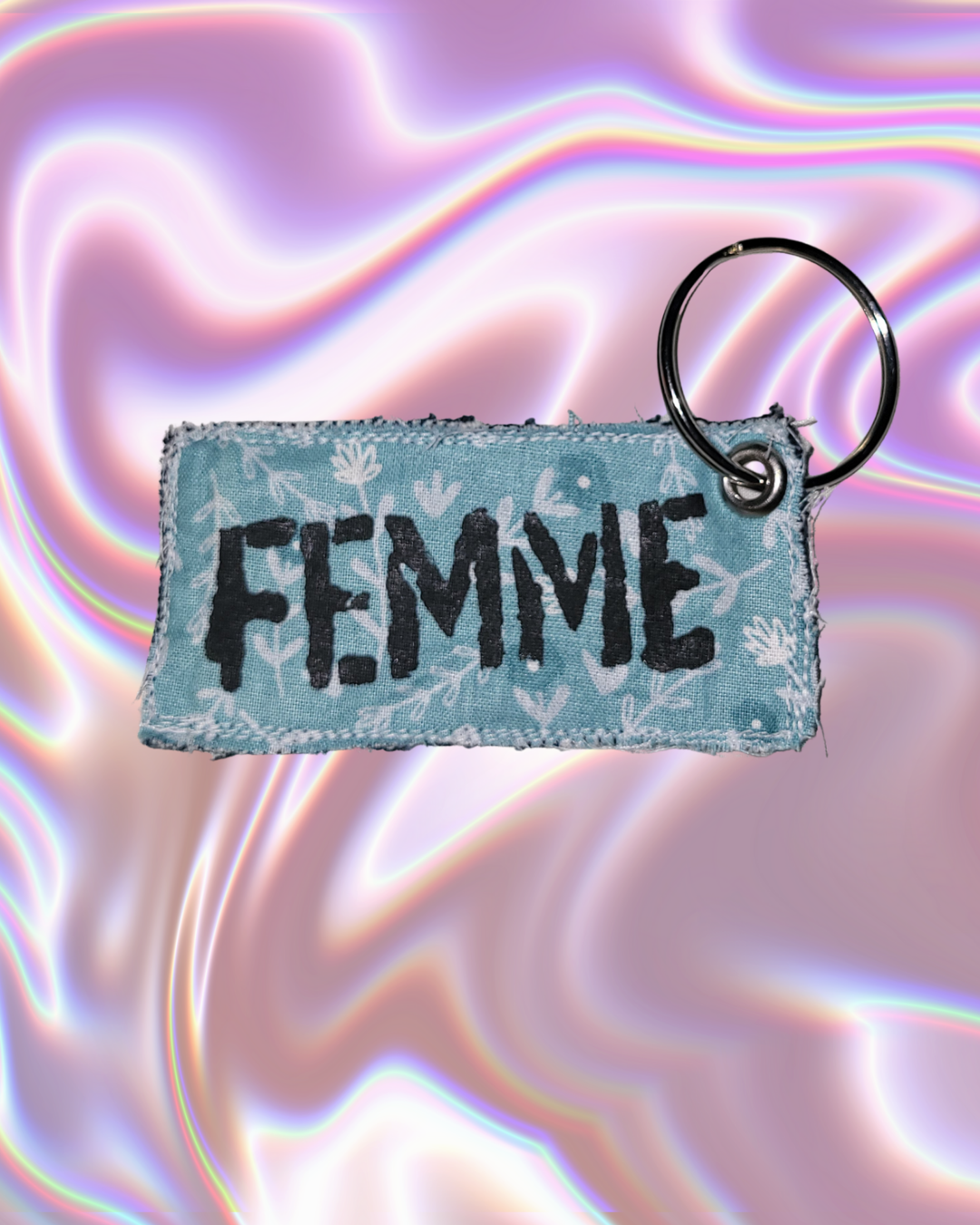‘Femme' Stencil Keyring