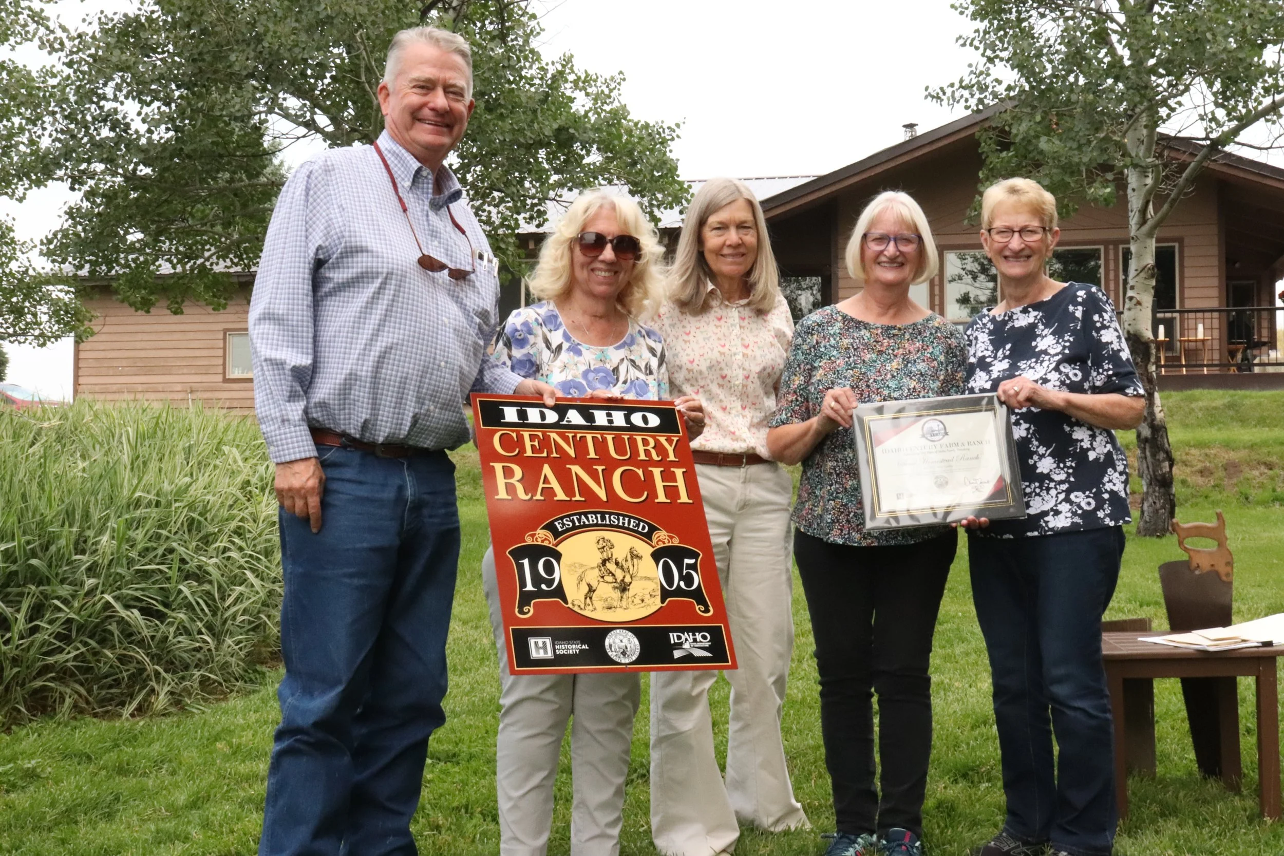Governor Little presenting Century Ranch Status
