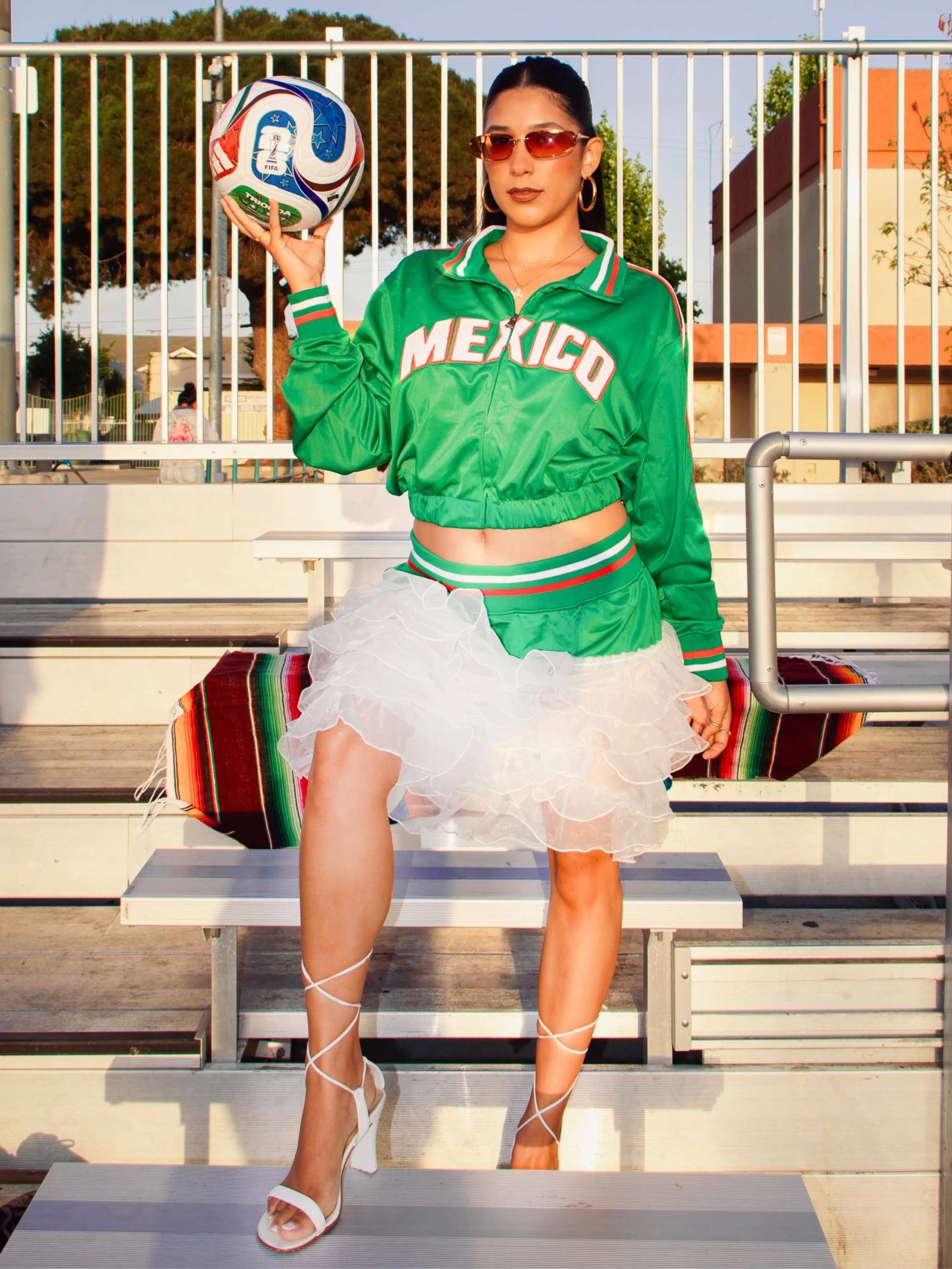 Green Mexico Ruffle Set