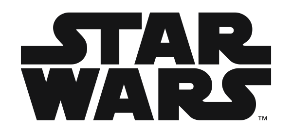 Star Wars logo in black text.