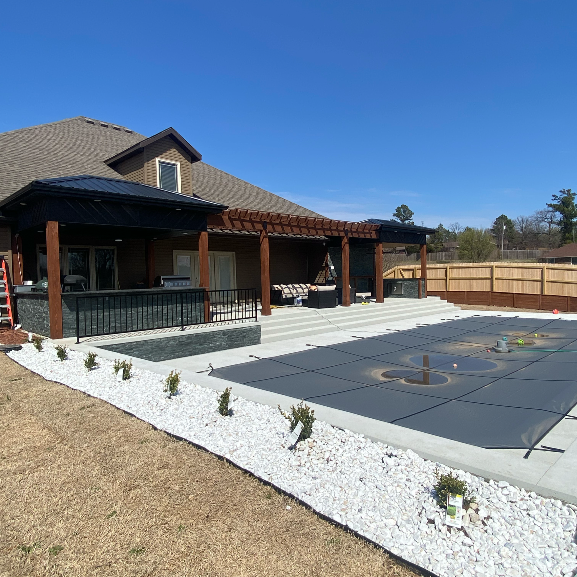 Concrete pool deck installation by Full Send Concrete in St George Utah