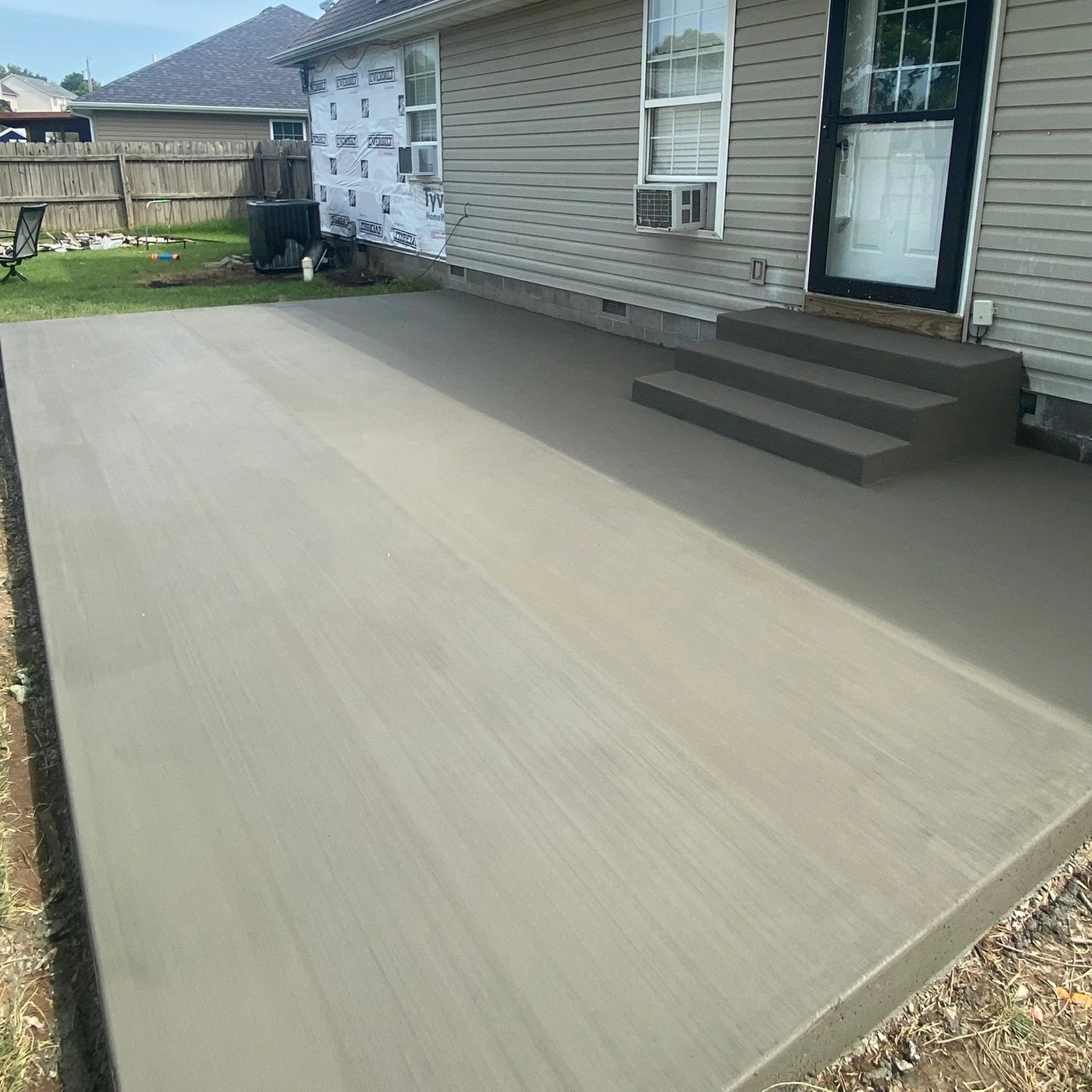 Concrete patio installation by Full Send Concrete in St George Utah