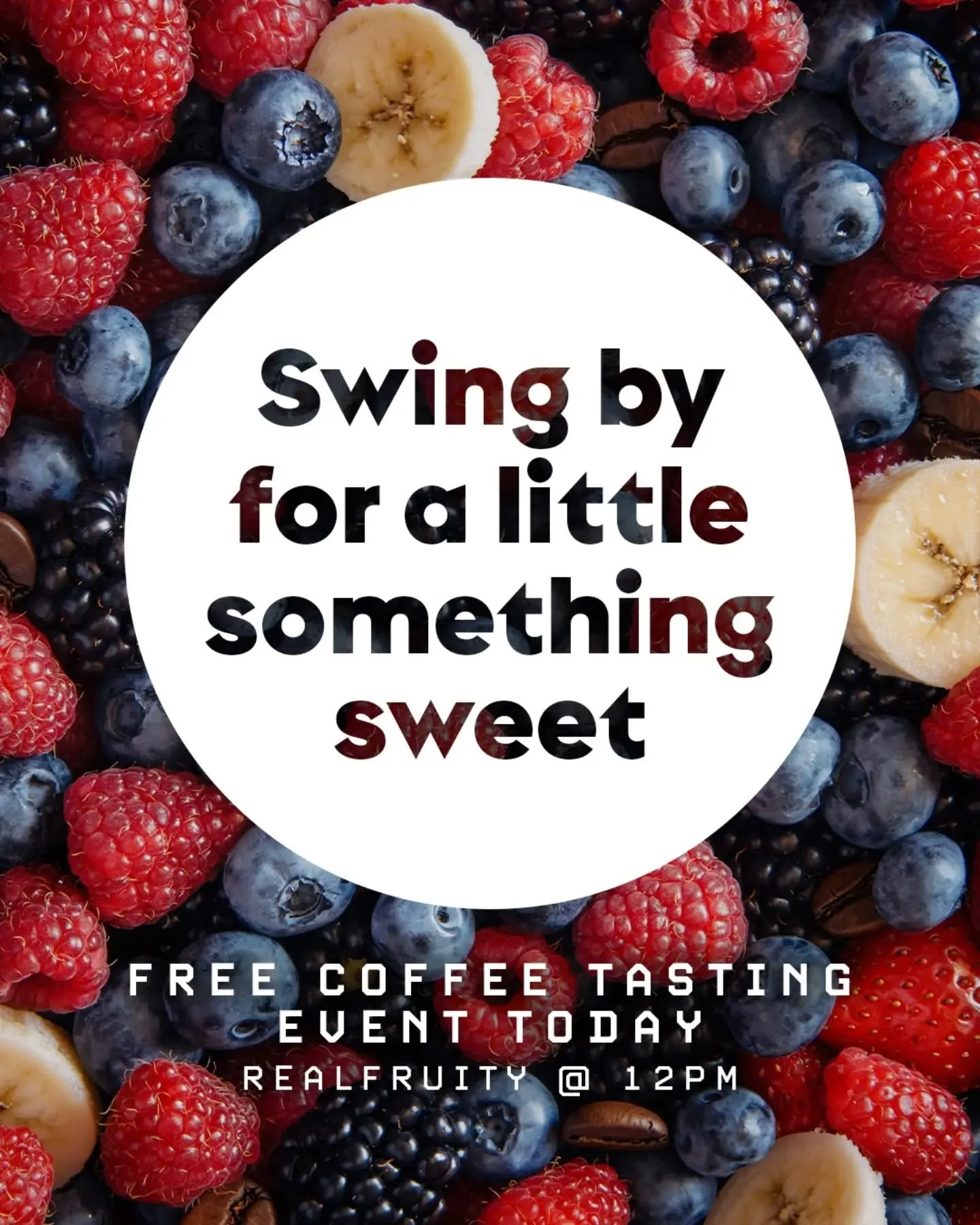 The perfect holiday Monday recipe: sunshine, ice cream, and FREE COFFEE. ☀️🍦☕

​Join us at @realfruityicecream starting at 12 PM to sample our new &ldquo;Fruit &amp; Hue&rdquo; collab coffee.&nbsp;

​Come for a sip, stay for a scoop. 🍦☕️

​🗓️ May 