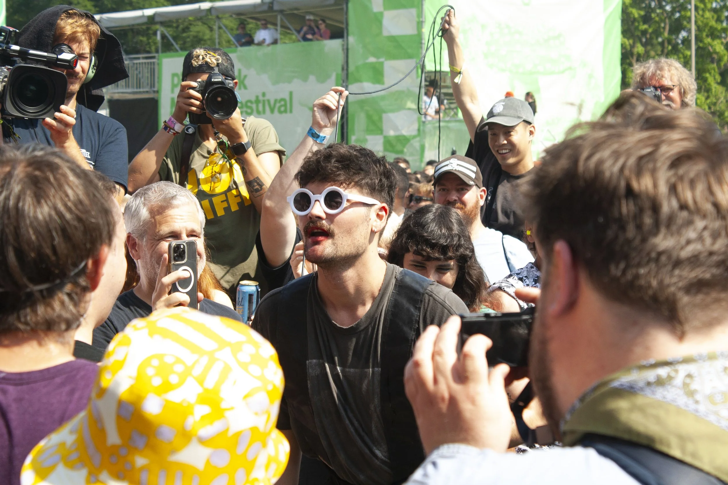 Model/Actriz at Pitchfork Music Festival 2024 for WSUM 91.7 FM