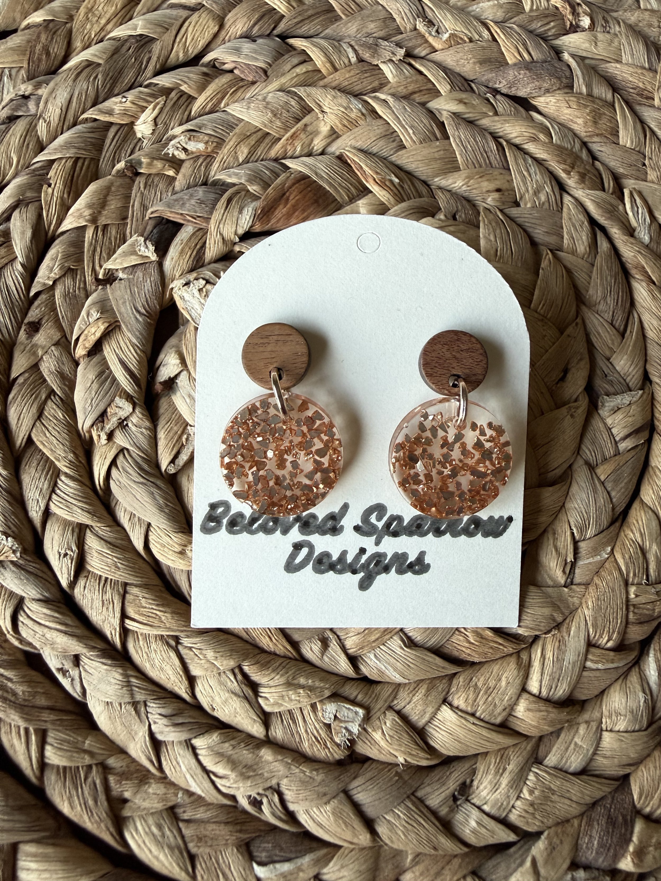 Champagne Button Dangle