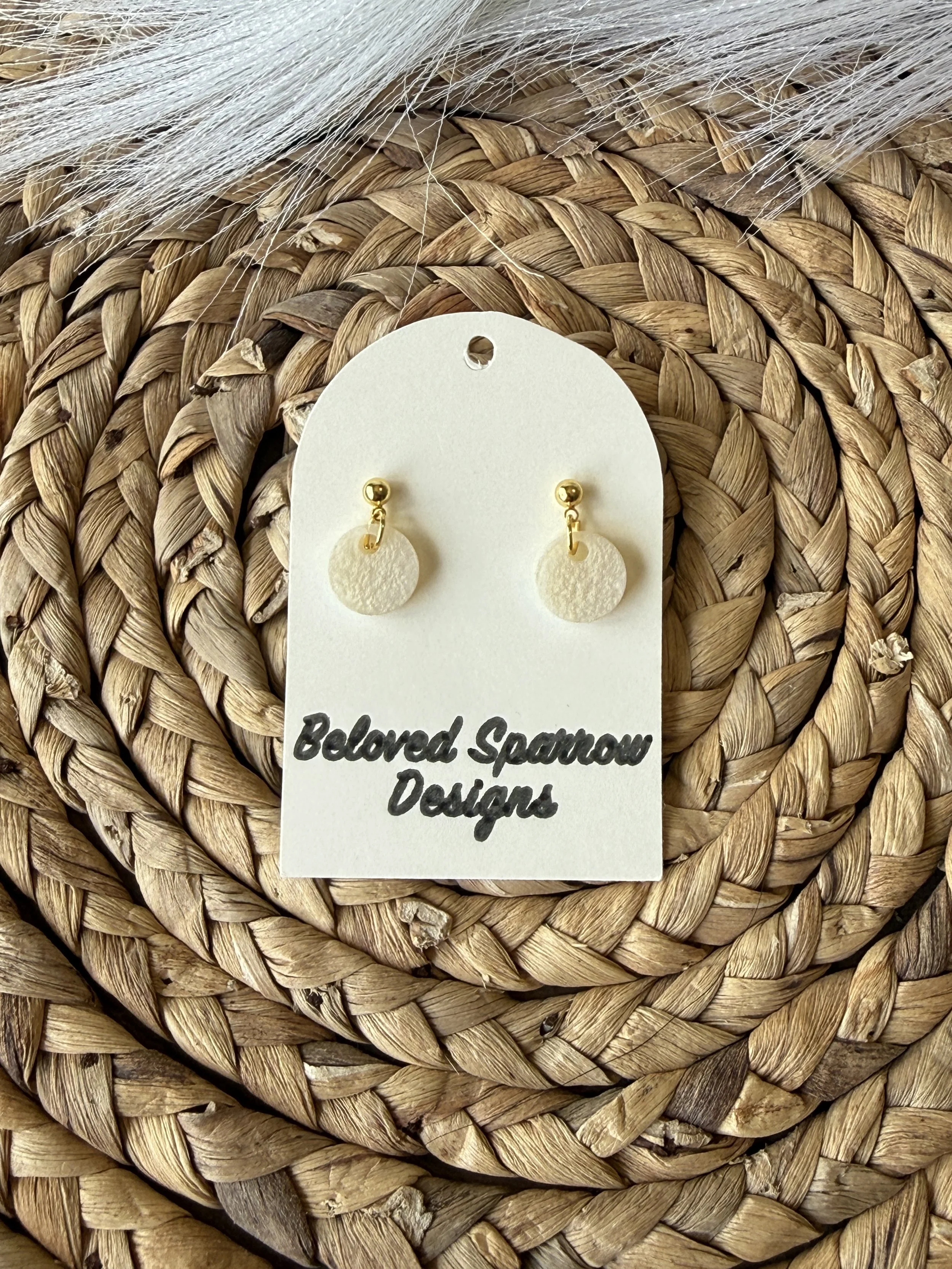 Ivory Button Dangle