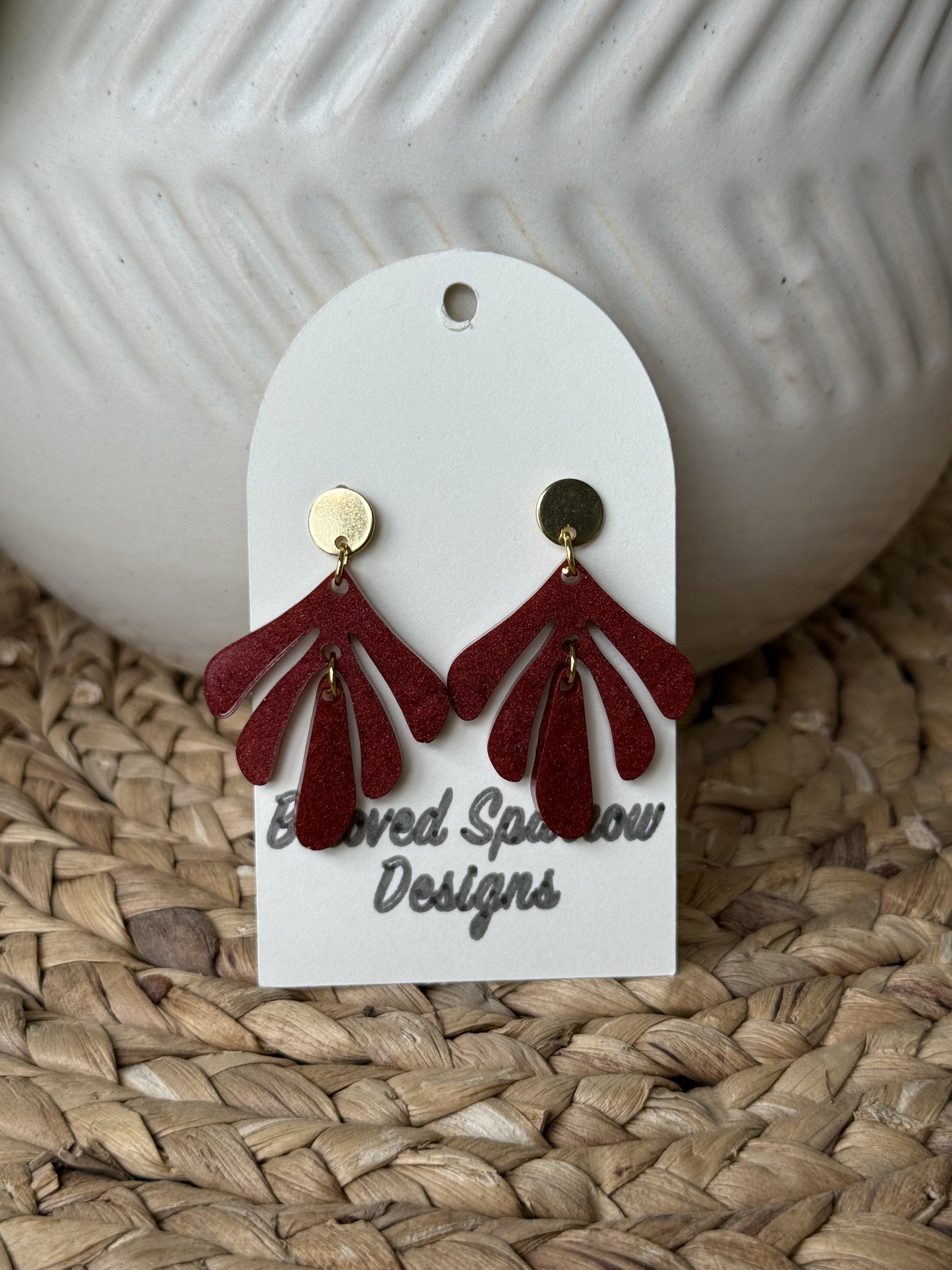 Crimson Fan Dangle