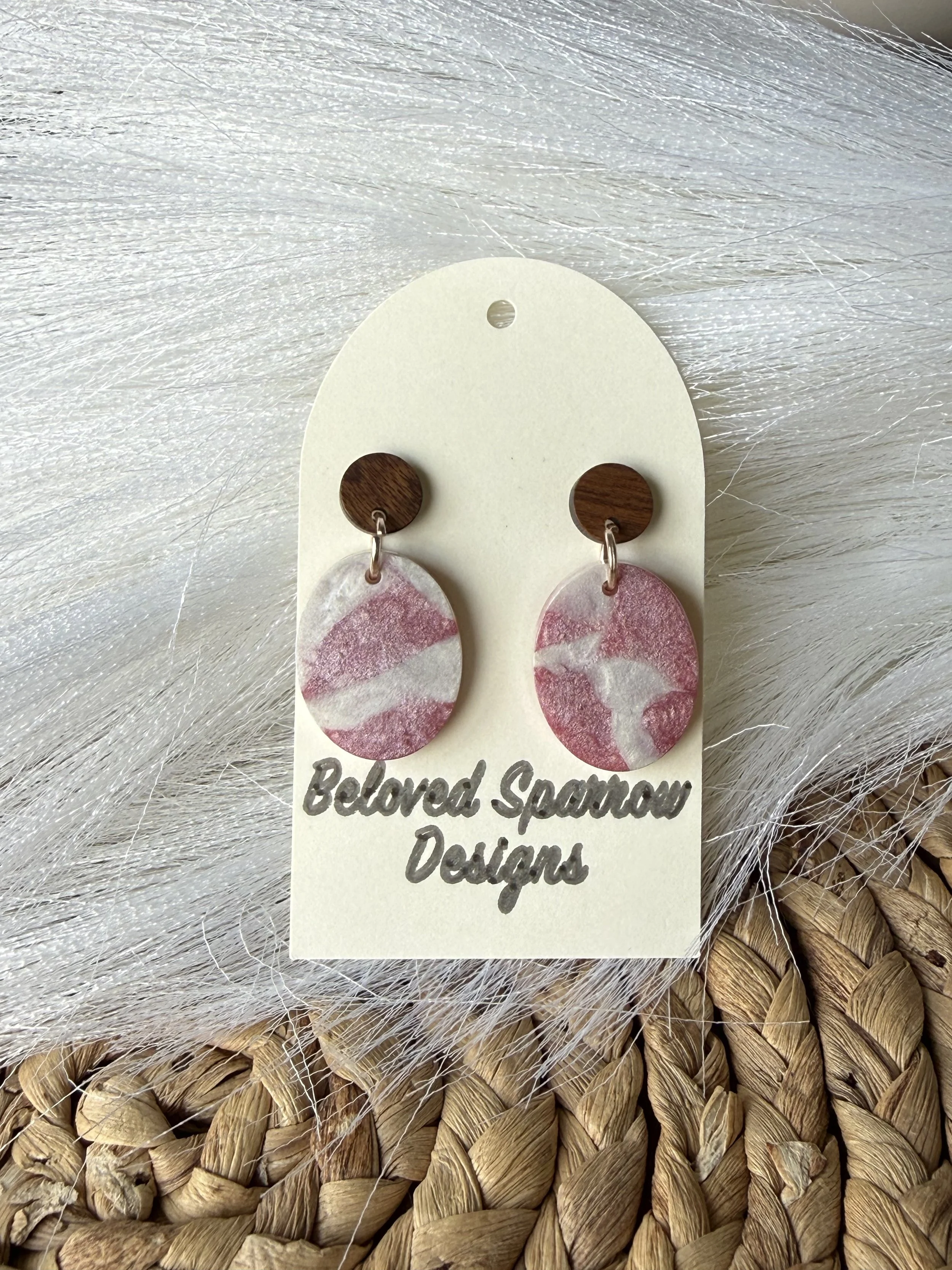 Blushwood Oval Dangle