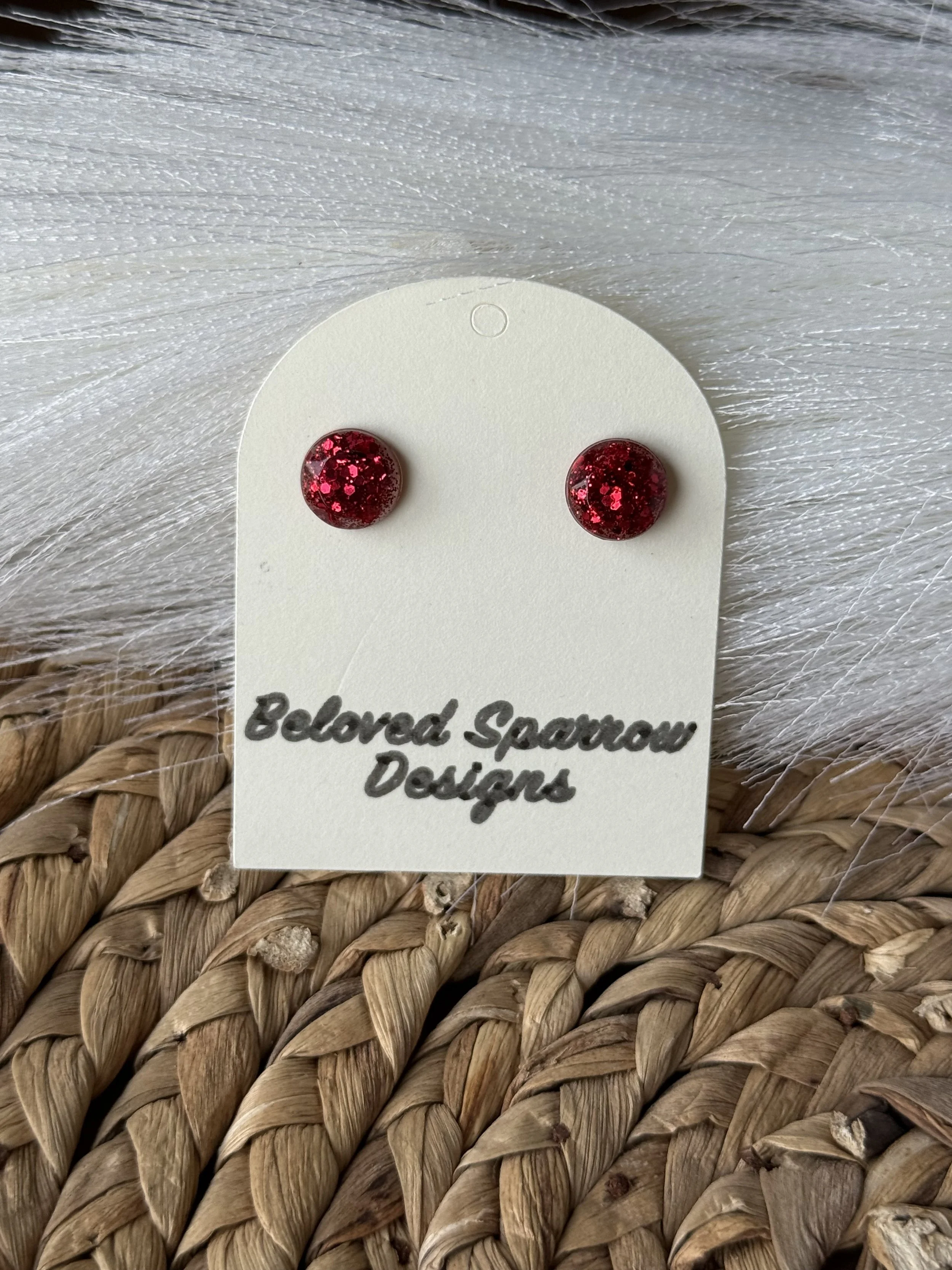Circle Gem Studs 1