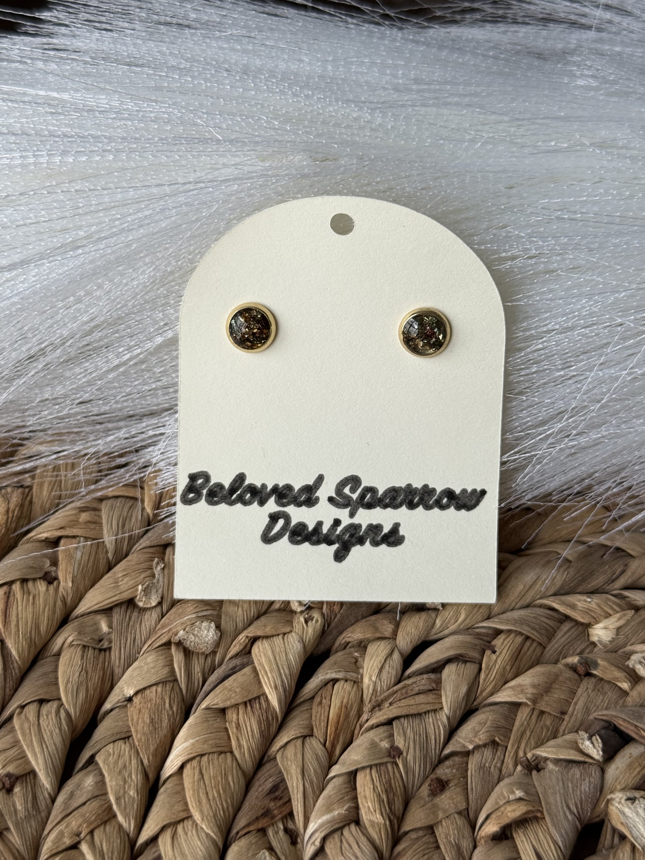 Gold Foil Bezel Studs