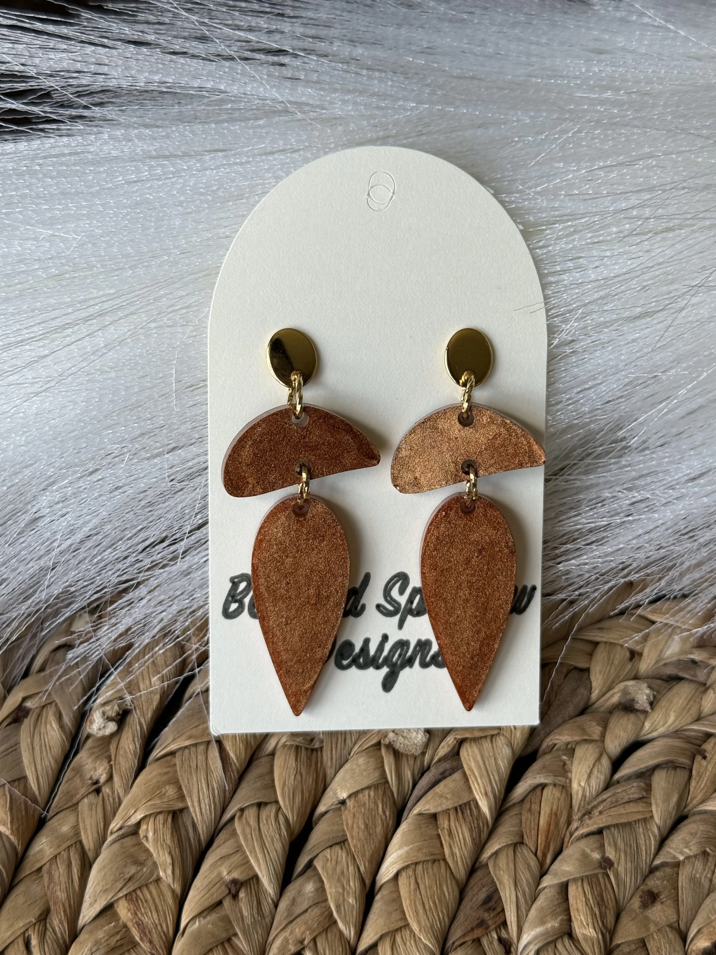 Amber Bronze Dangle