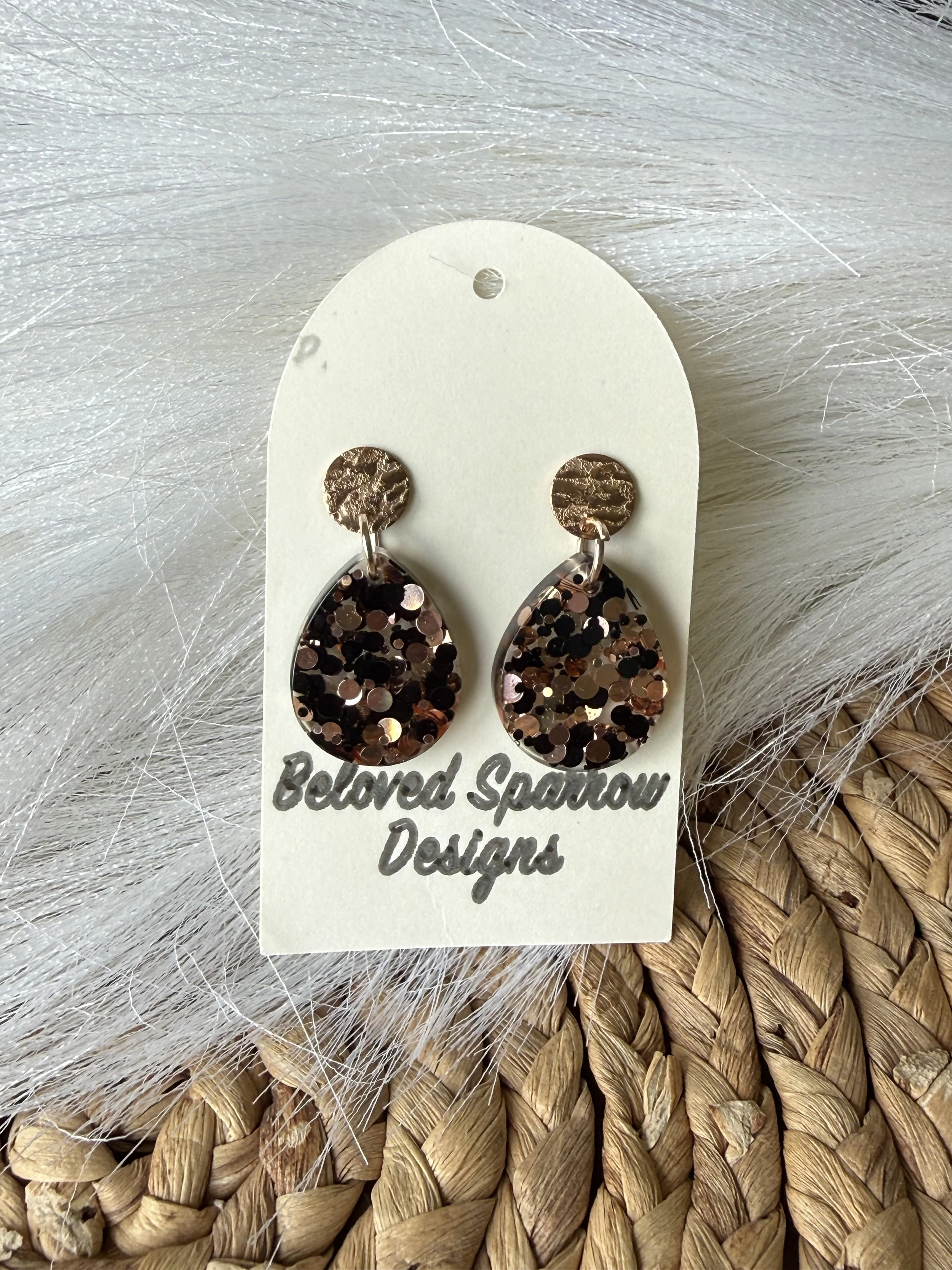 The Gilded Espresso Oval Dangle