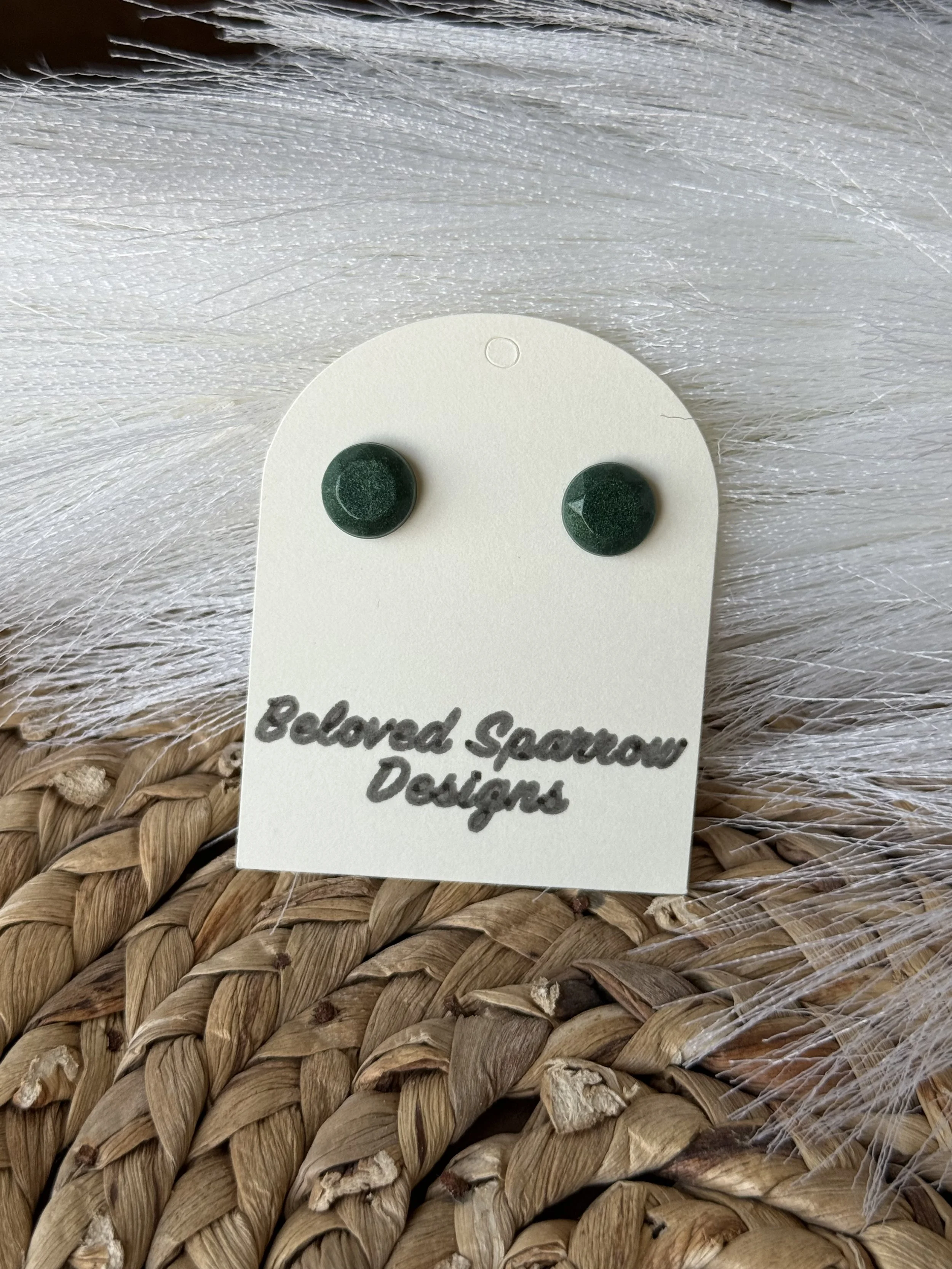 Circle Gem Studs 2