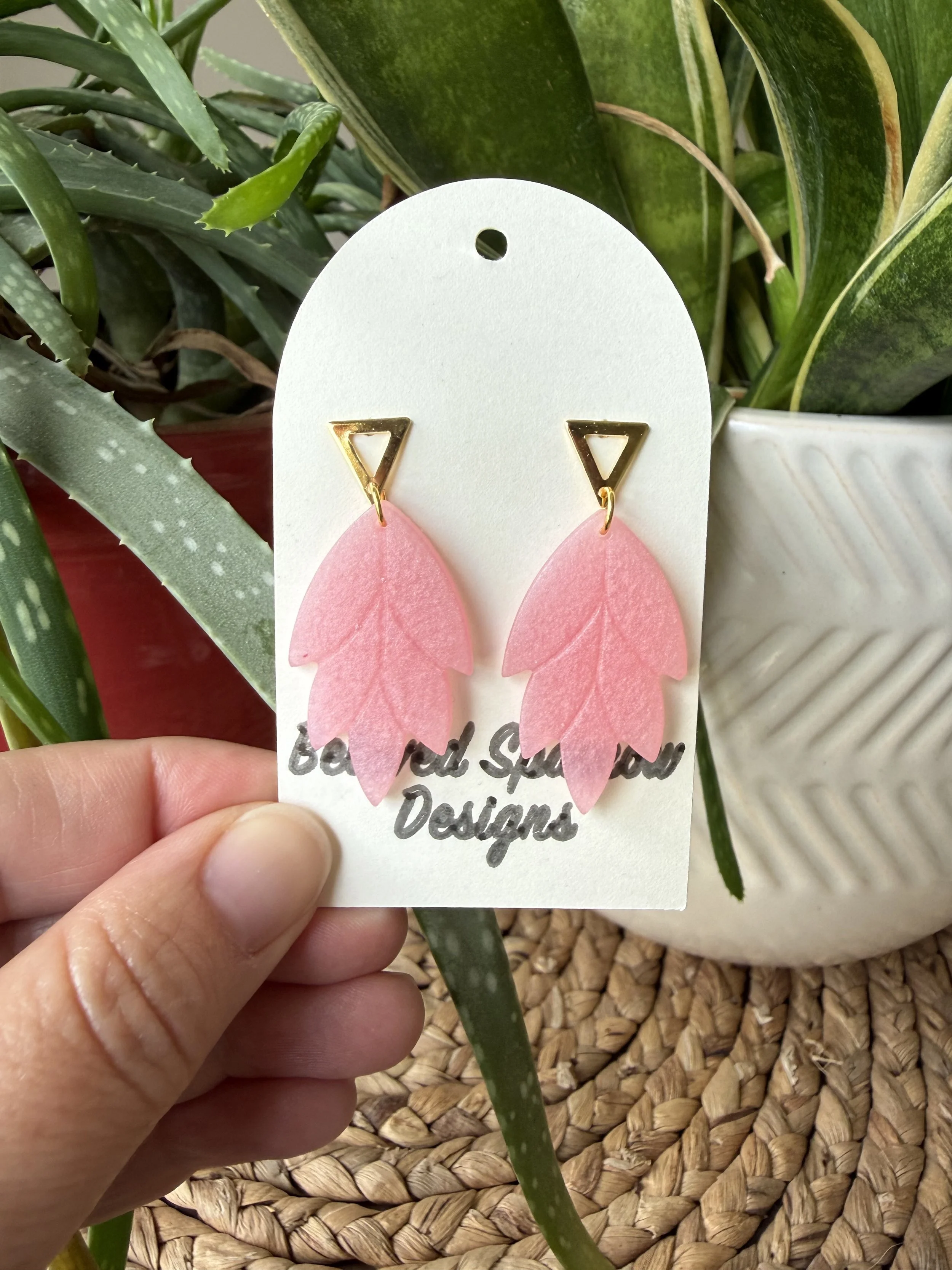 The Blush Laurel Dangle