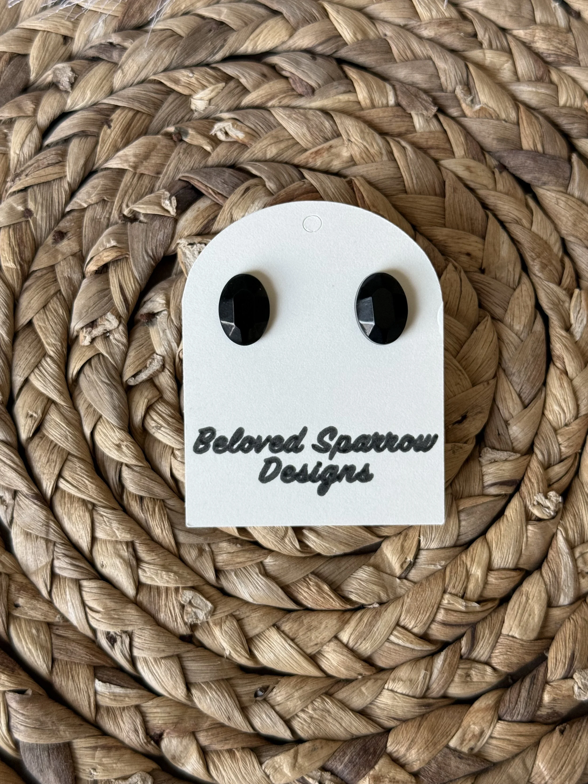 Oval Gem Studs