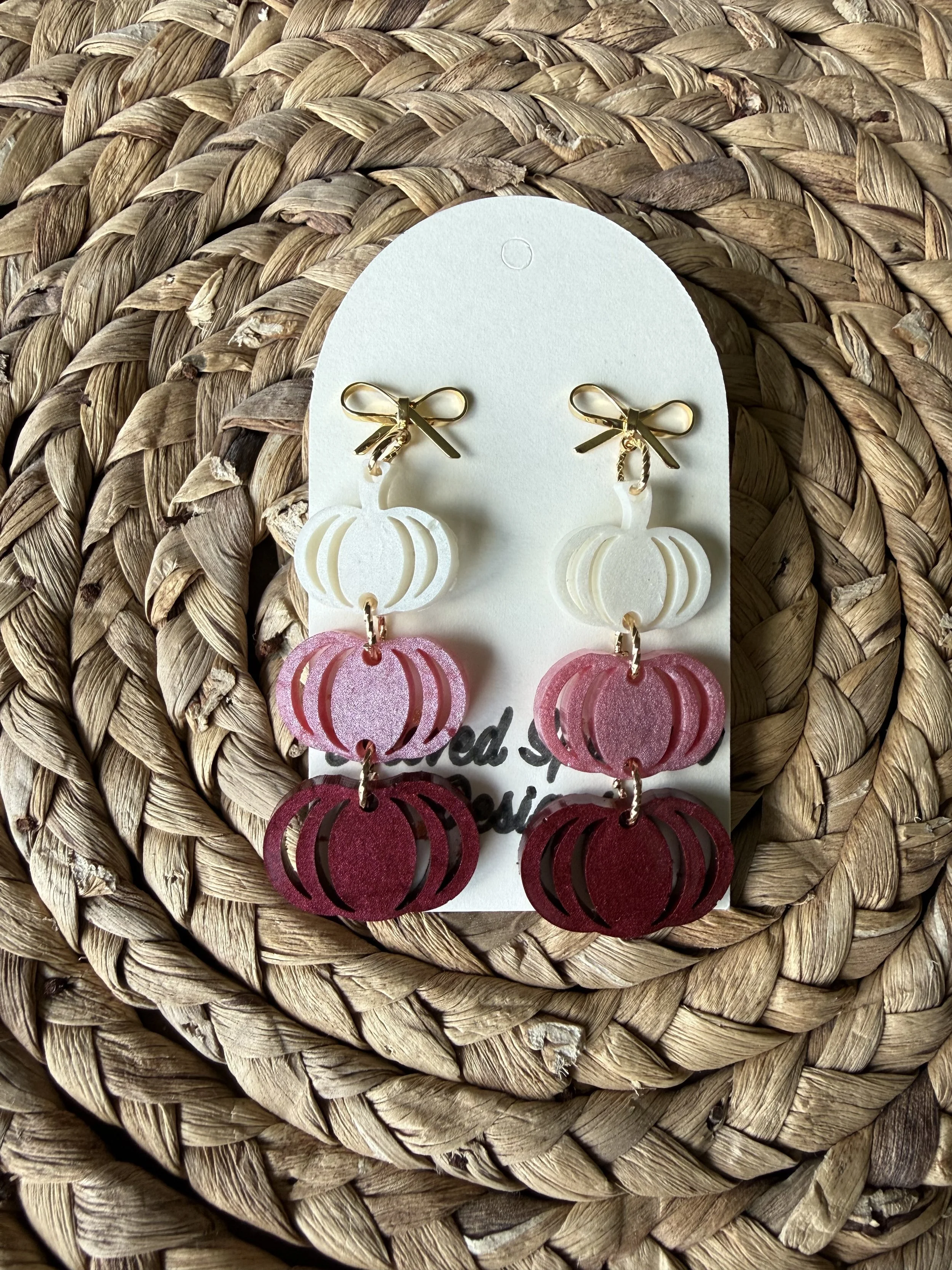 Blush & Burgundy Pumpkin Stack