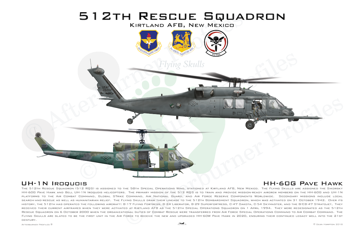 512 RQS Dual HH-60G UH-1N