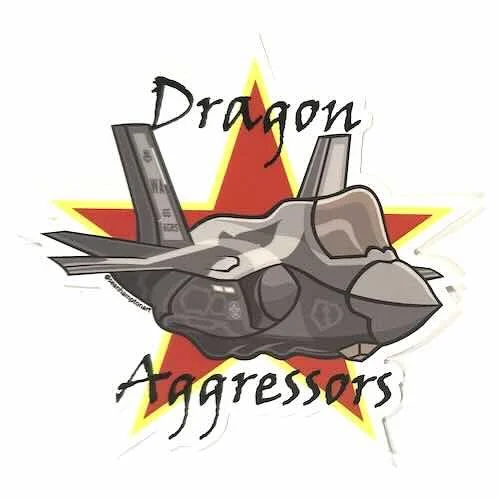65 AGRS Cartoon Dragon F-35 Zap