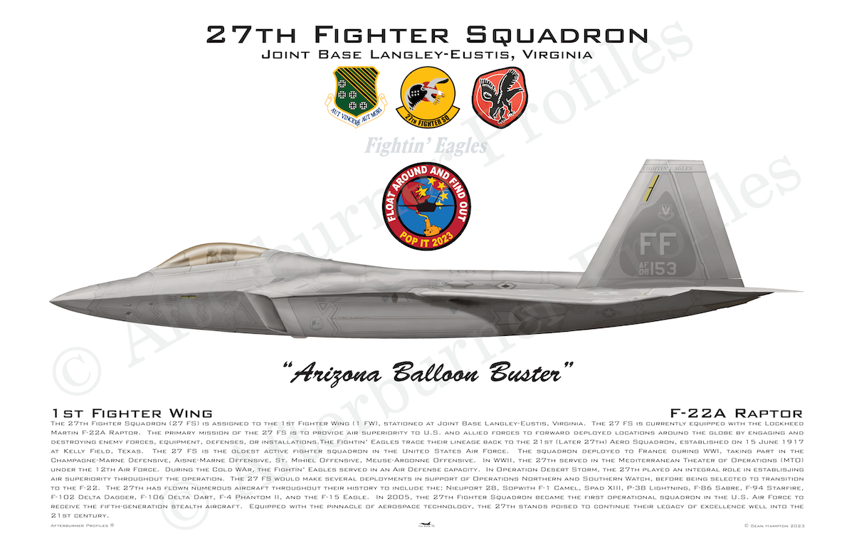 27 FS "Balloon Buster" F-22A