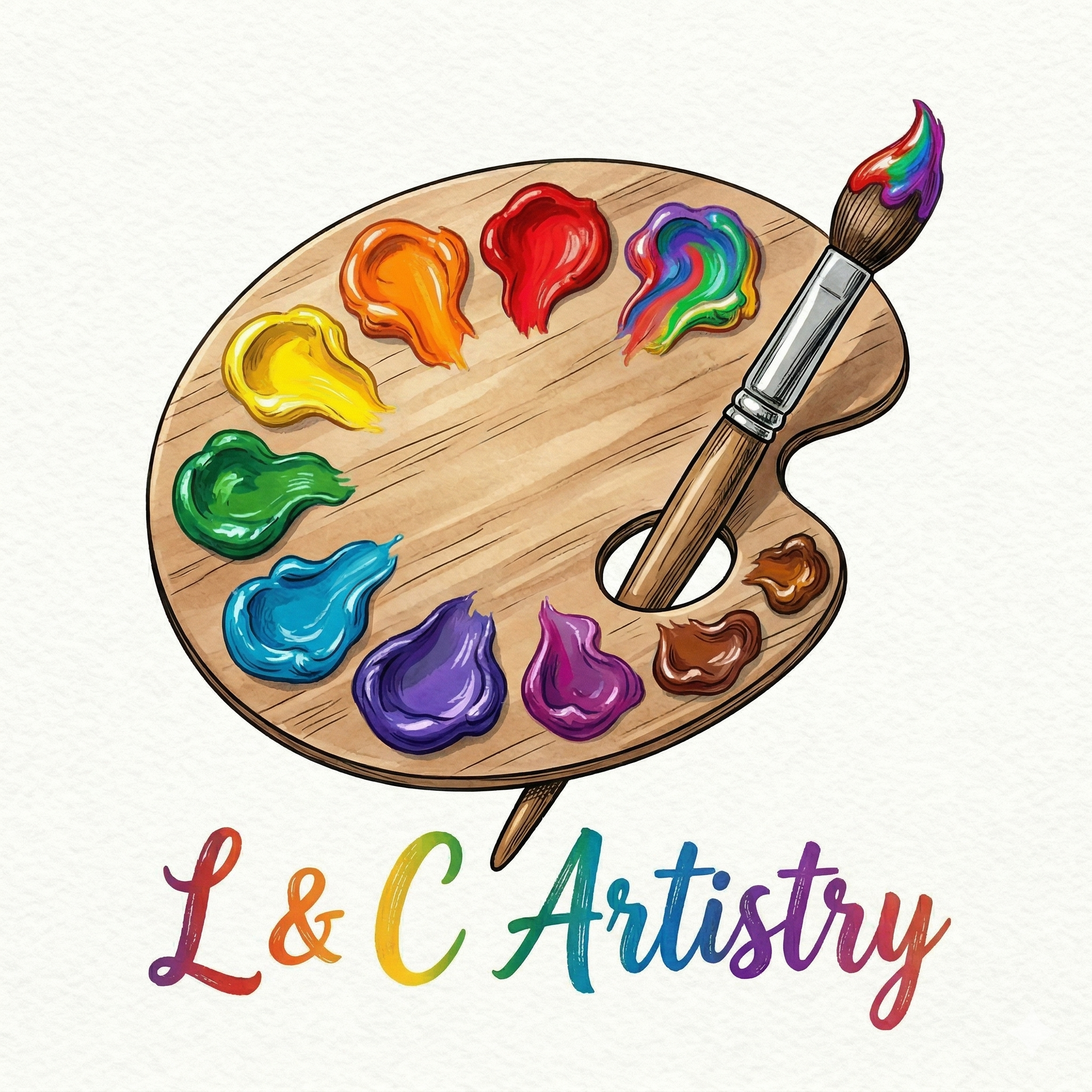 Logo for L&C Artistry in Panama City, FL.