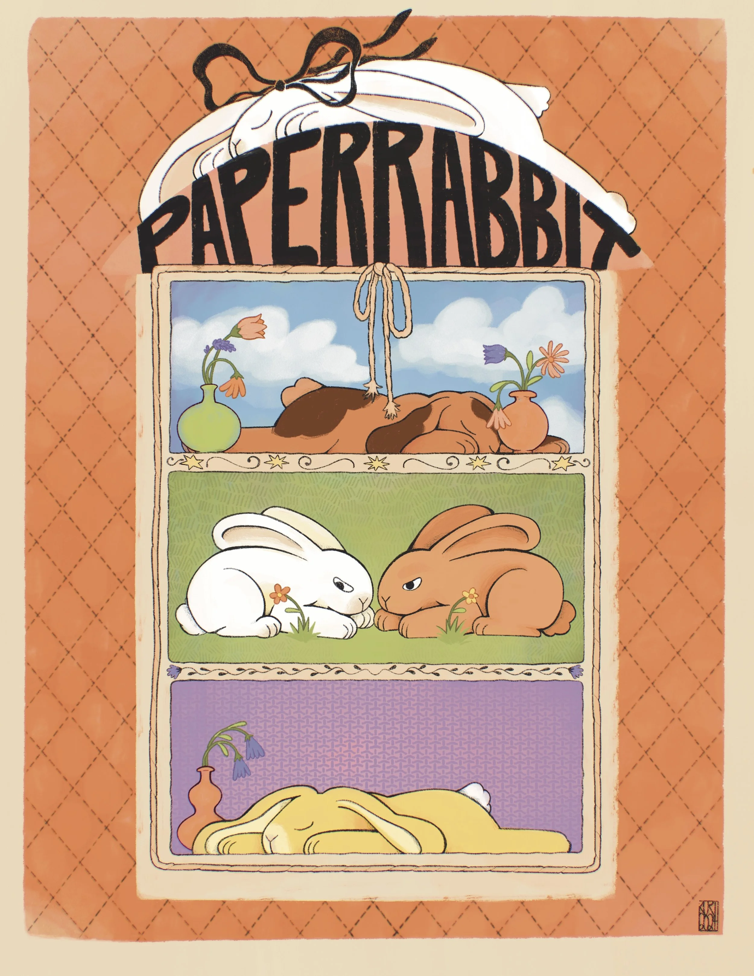 Original Paper Rabbit Piece done with digital media