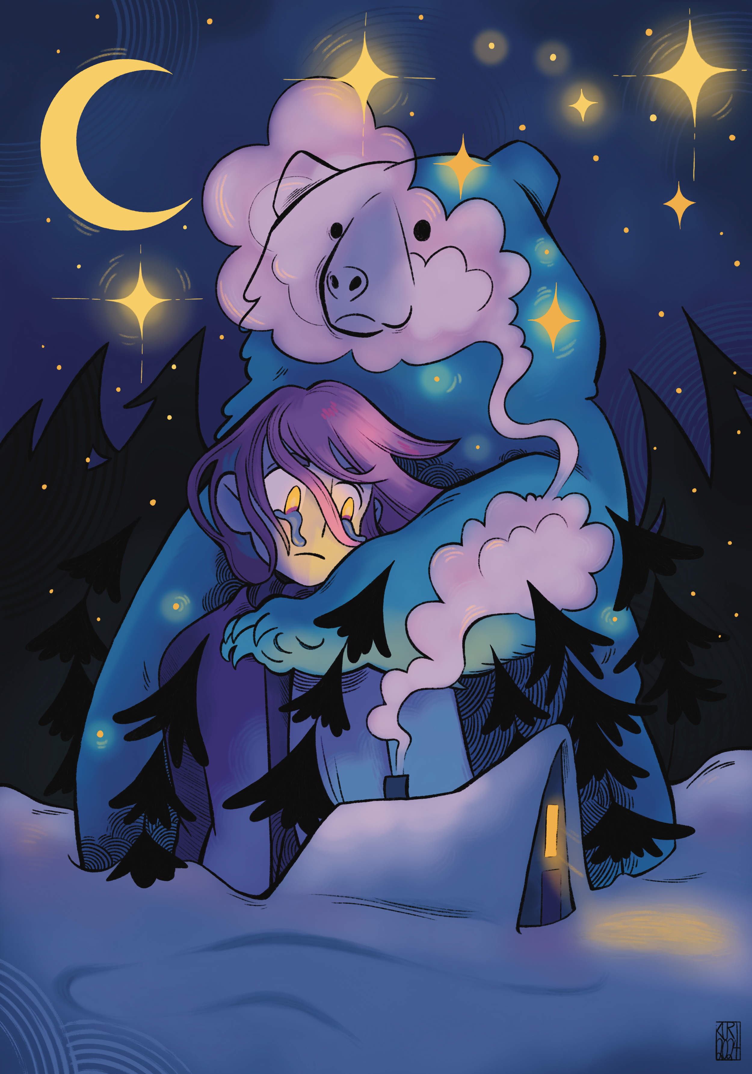 Digital Media purple toned version of coming home