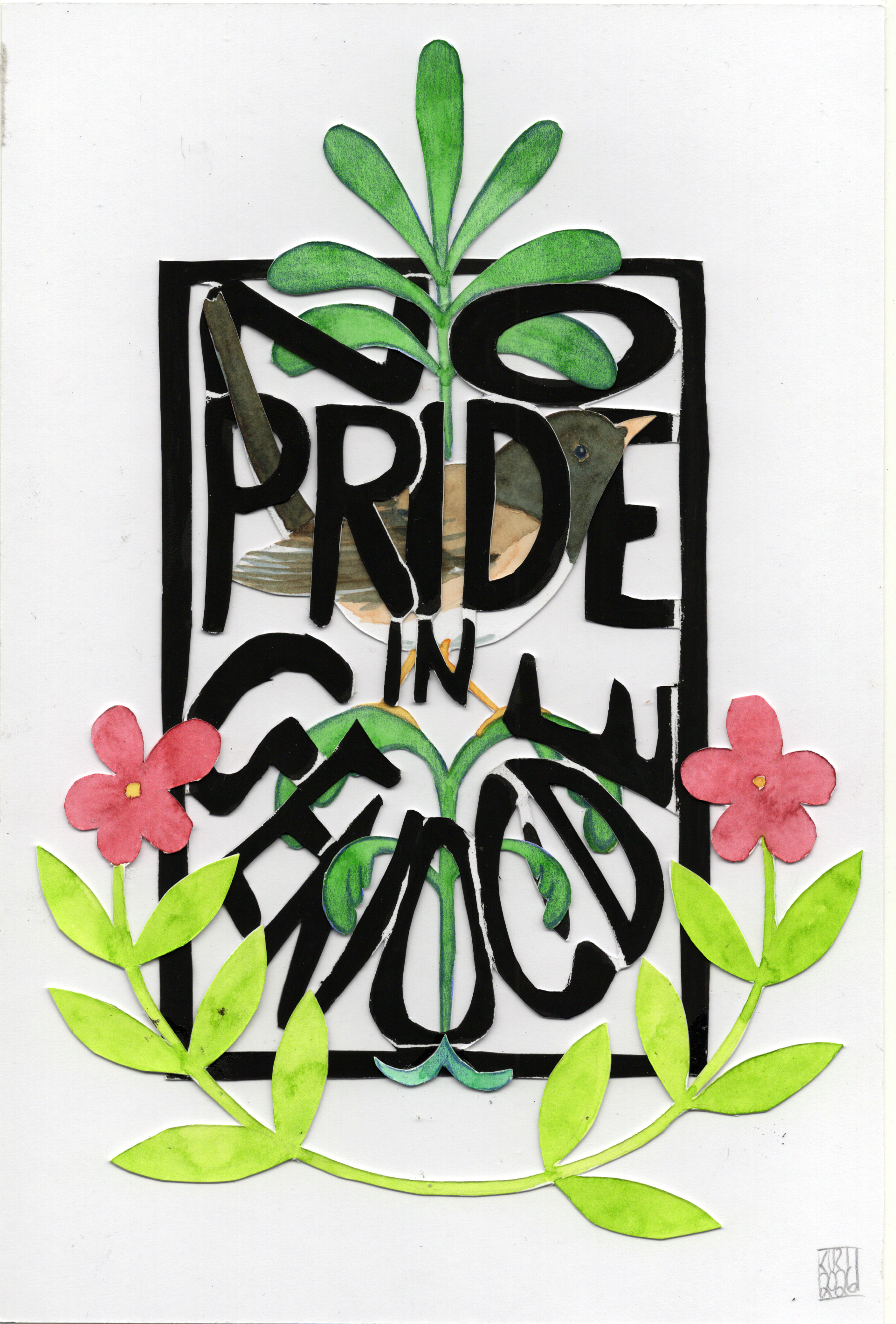 No Pride in Genocide, junco bird.