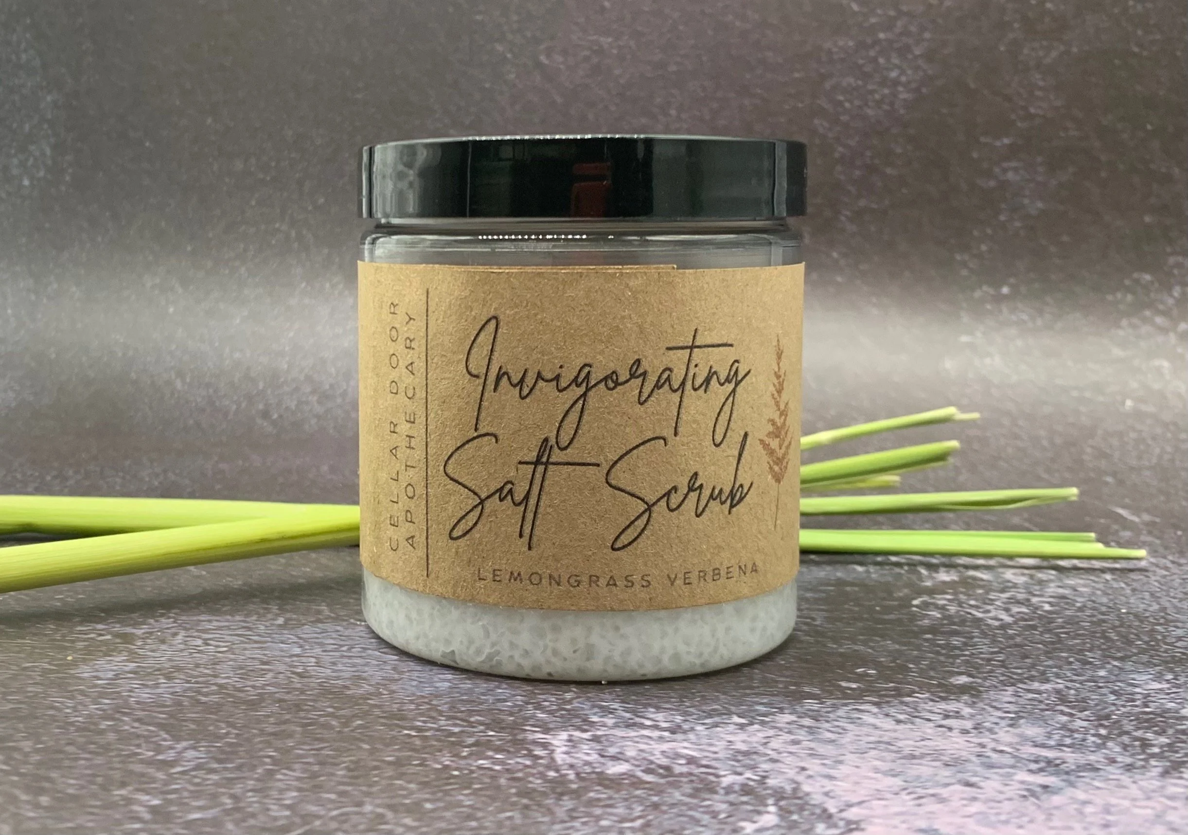 Dead Sea Salt Scrub (8oz) - Lemongrass Verbena