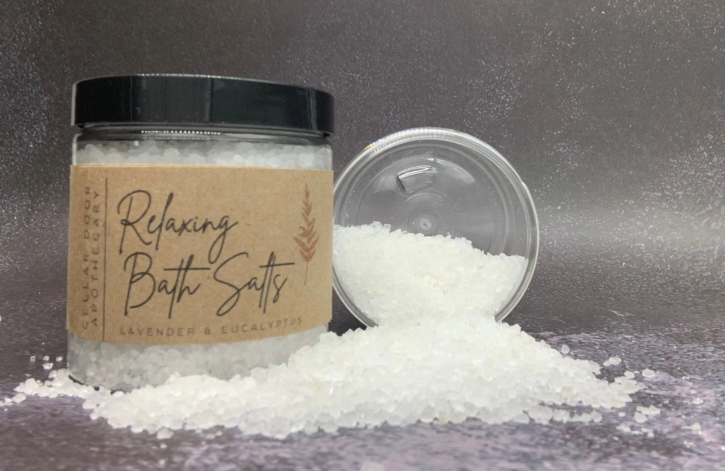 Dead Sea Salt: Soaking Salts (8 oz)- Lavender Eucalyptus