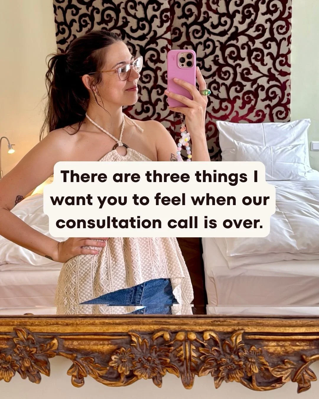 So what CAN you expect from our first call together? 🤷&zwj;♀️

You can expect to feel heard, to maybe open up a little more than you thought you might. 🫶

You can expect to feel confident and want to have more conversations with your partner and ca