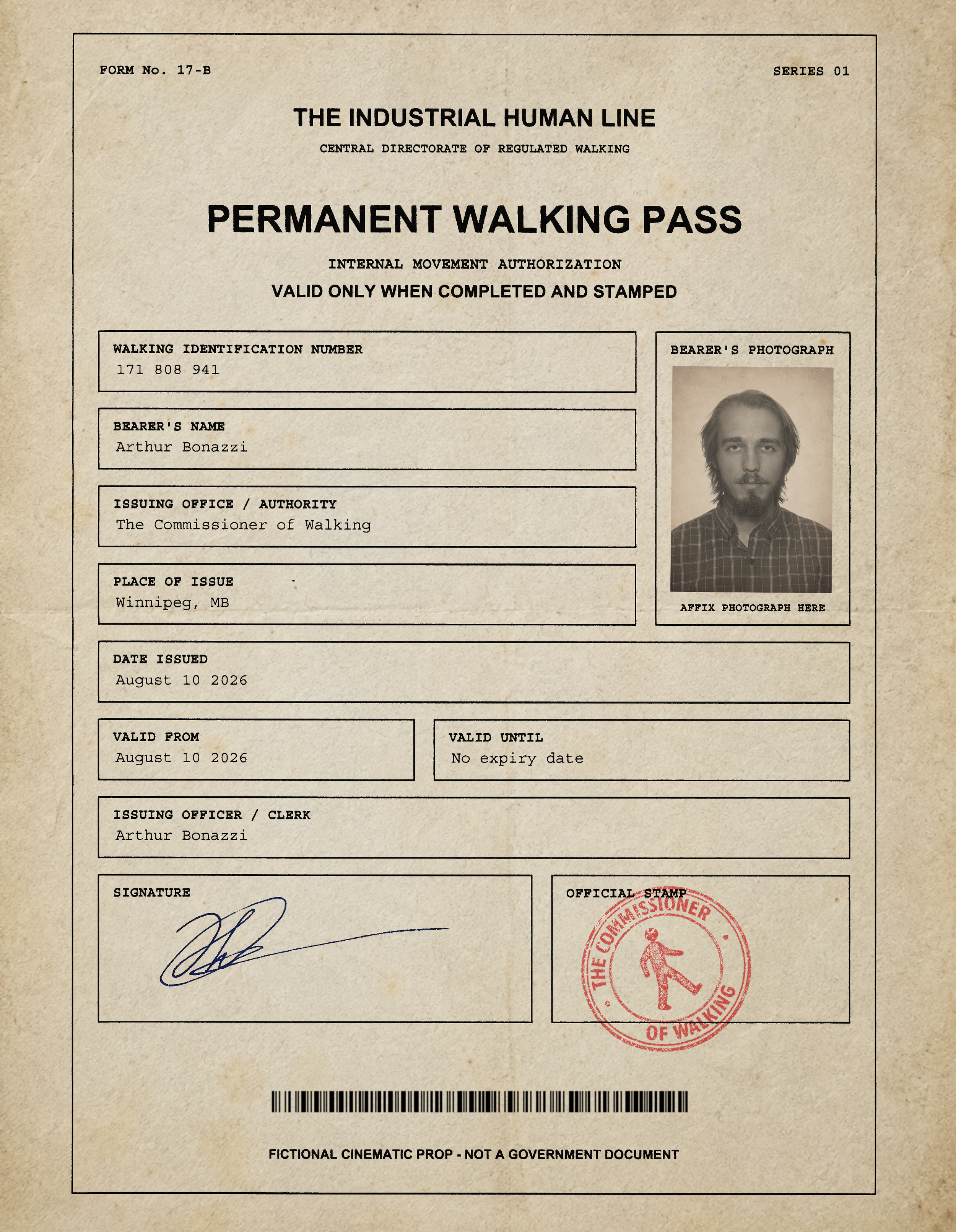 PERMANENT WALKING PASS