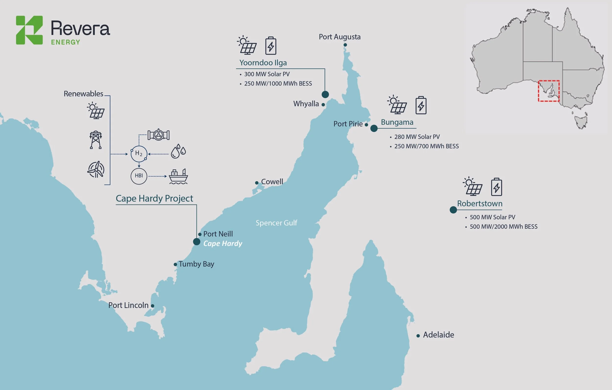 Revera Energy South Australia Project Map