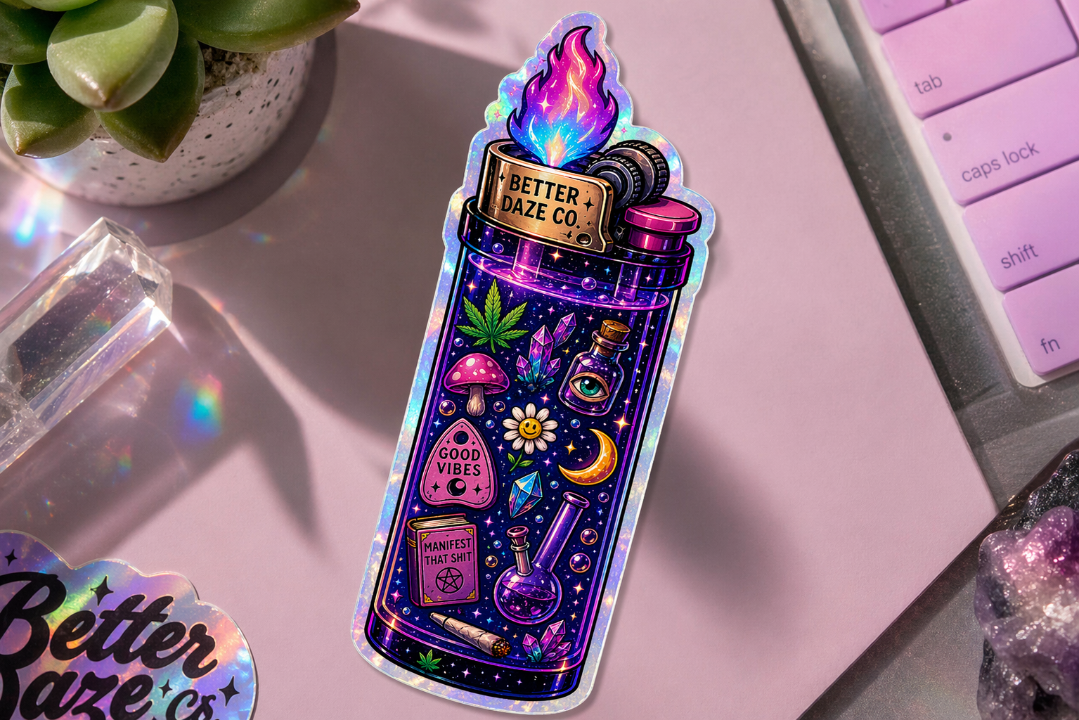 Cosmic Spark Holographic stickers