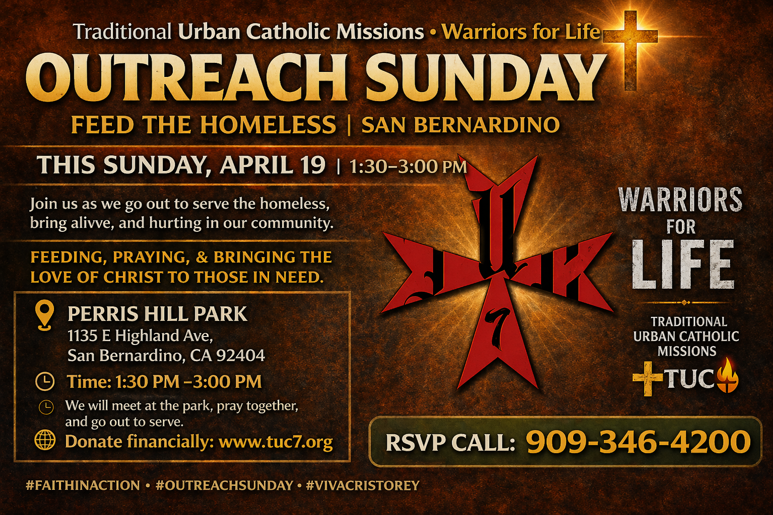 Outreach Sunday – April 26 | Feed the Homeless (San Bernardino)