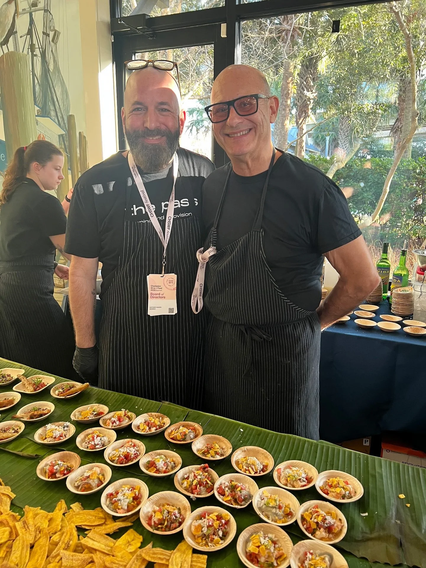 Great chefs, great oysters, &amp; even better people! 🦪🤩 Yesterday at Shucked with @chswineandfood in Mount Pleasant with Chef Guillermo Pernot 

Together, we served up our iconic Tuna Crudo, made with Hoagie Relish Vinaigrette and Foccacia Chips&m