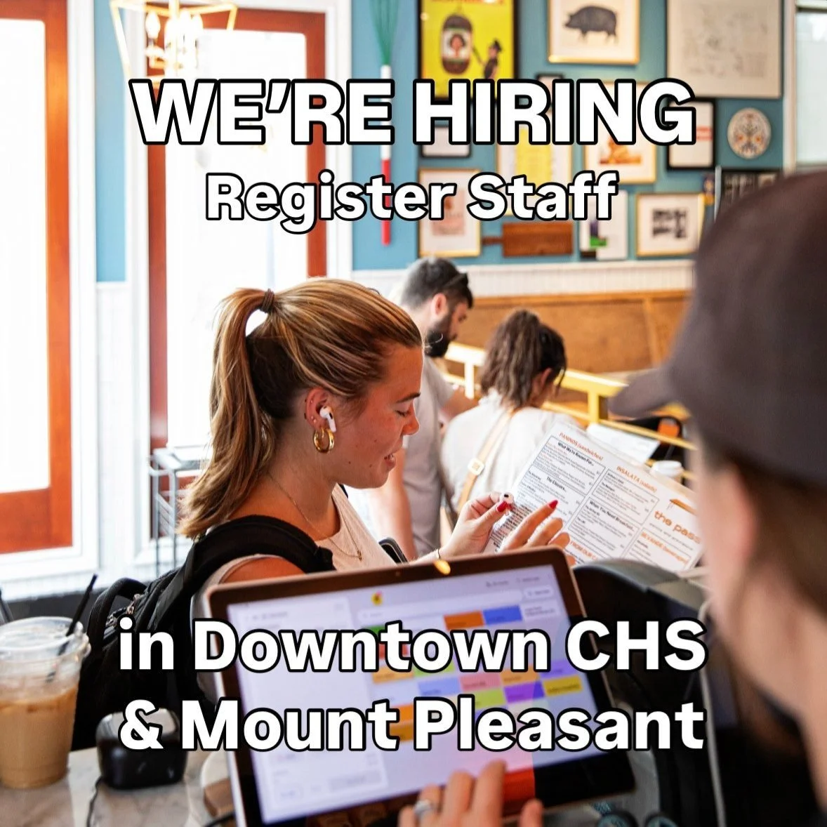 We are growing! 🤩 Are you coming with?

The Pass is hiring register staff at both of our locations in downtown Charleston and Mt. Prosciutto! If you&rsquo;ve got hospitality in your bones and sandwiches on your mind&hellip; we&rsquo;ve got a spot fo