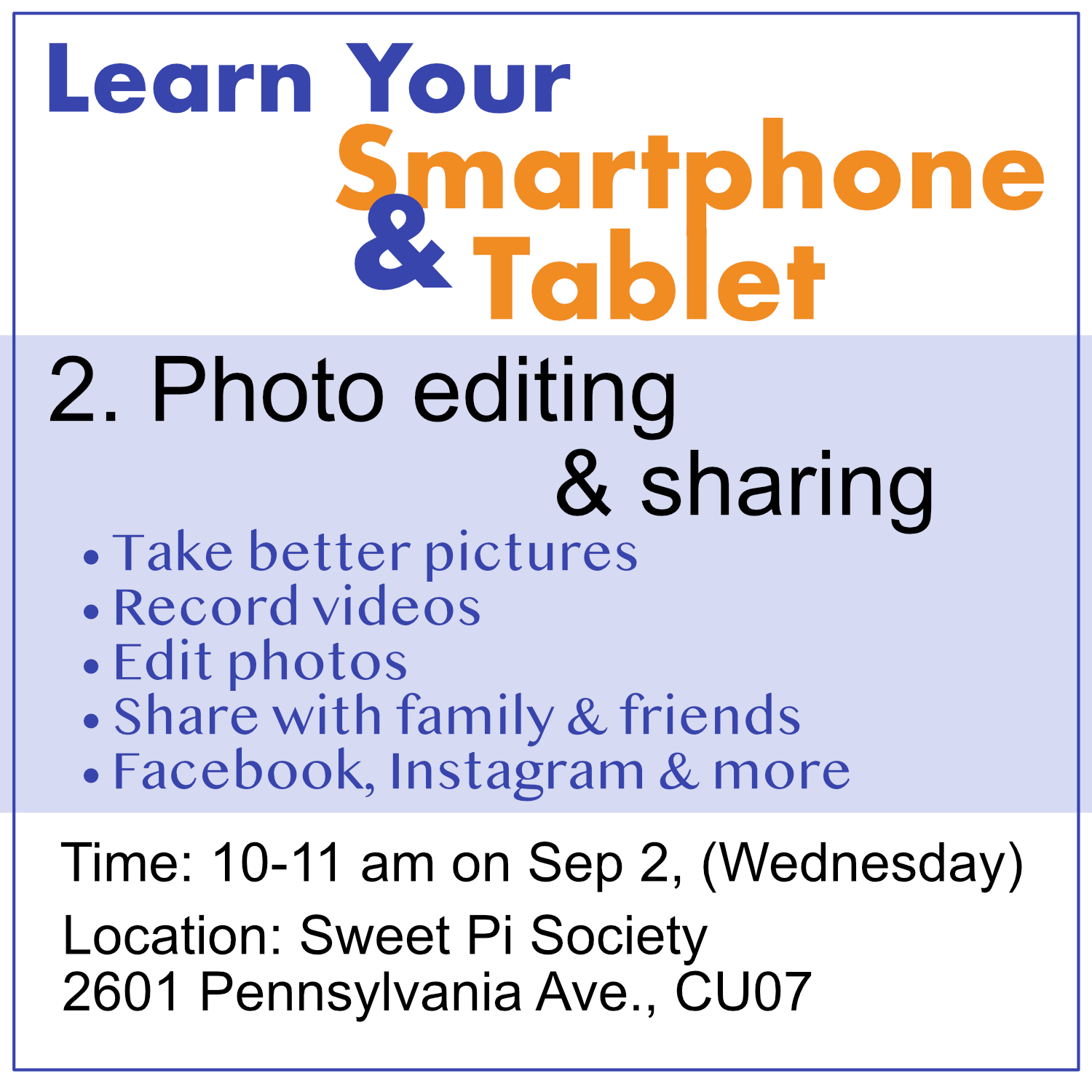 2. Photo editing and sharing