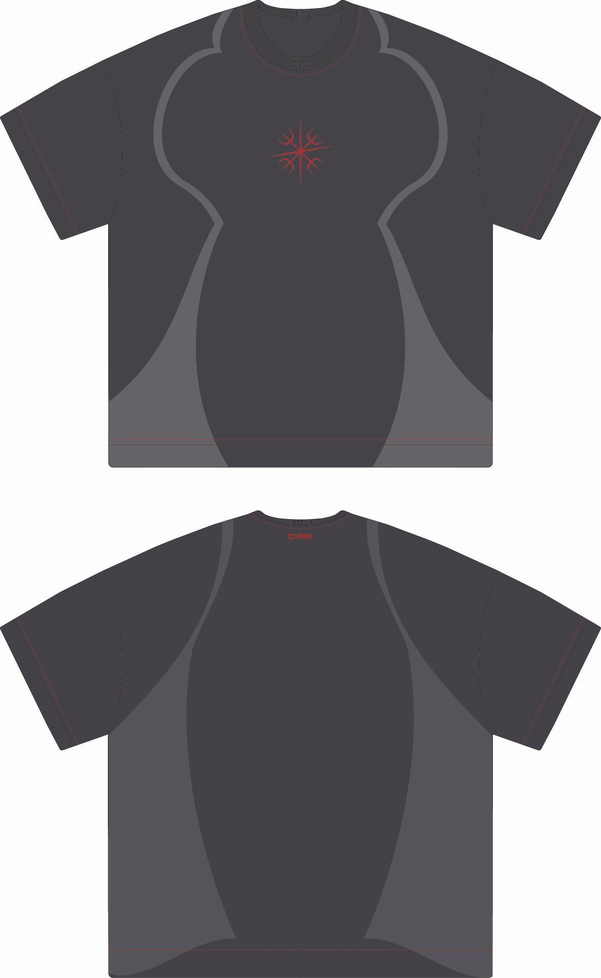Red and Grey Inversion Tee