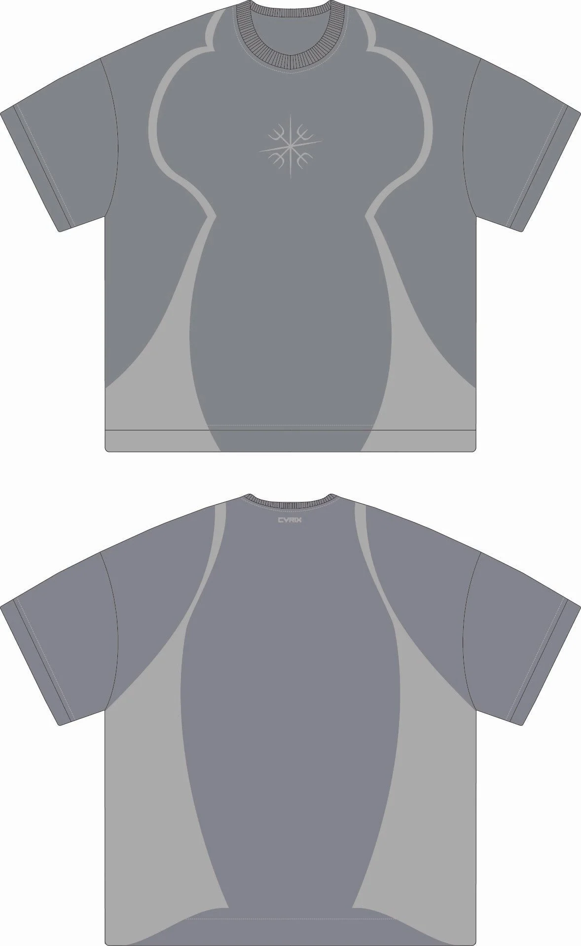 Grey and White Inversion Tee